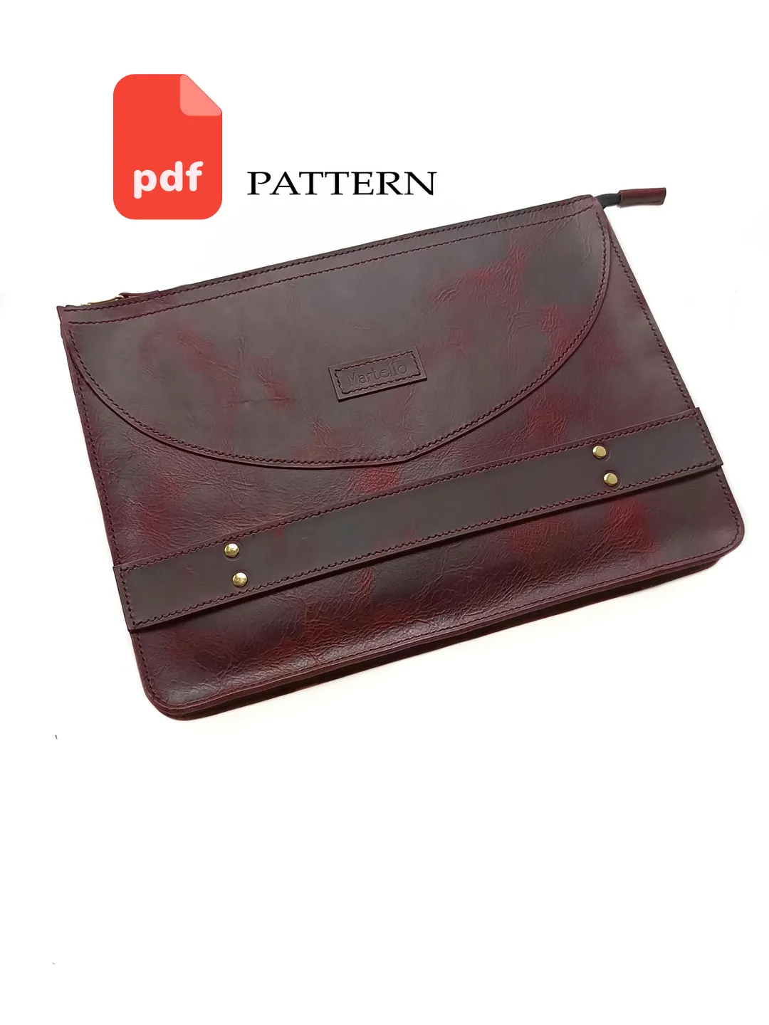 PDF Pattern of a leather folder for documents - Download PDF