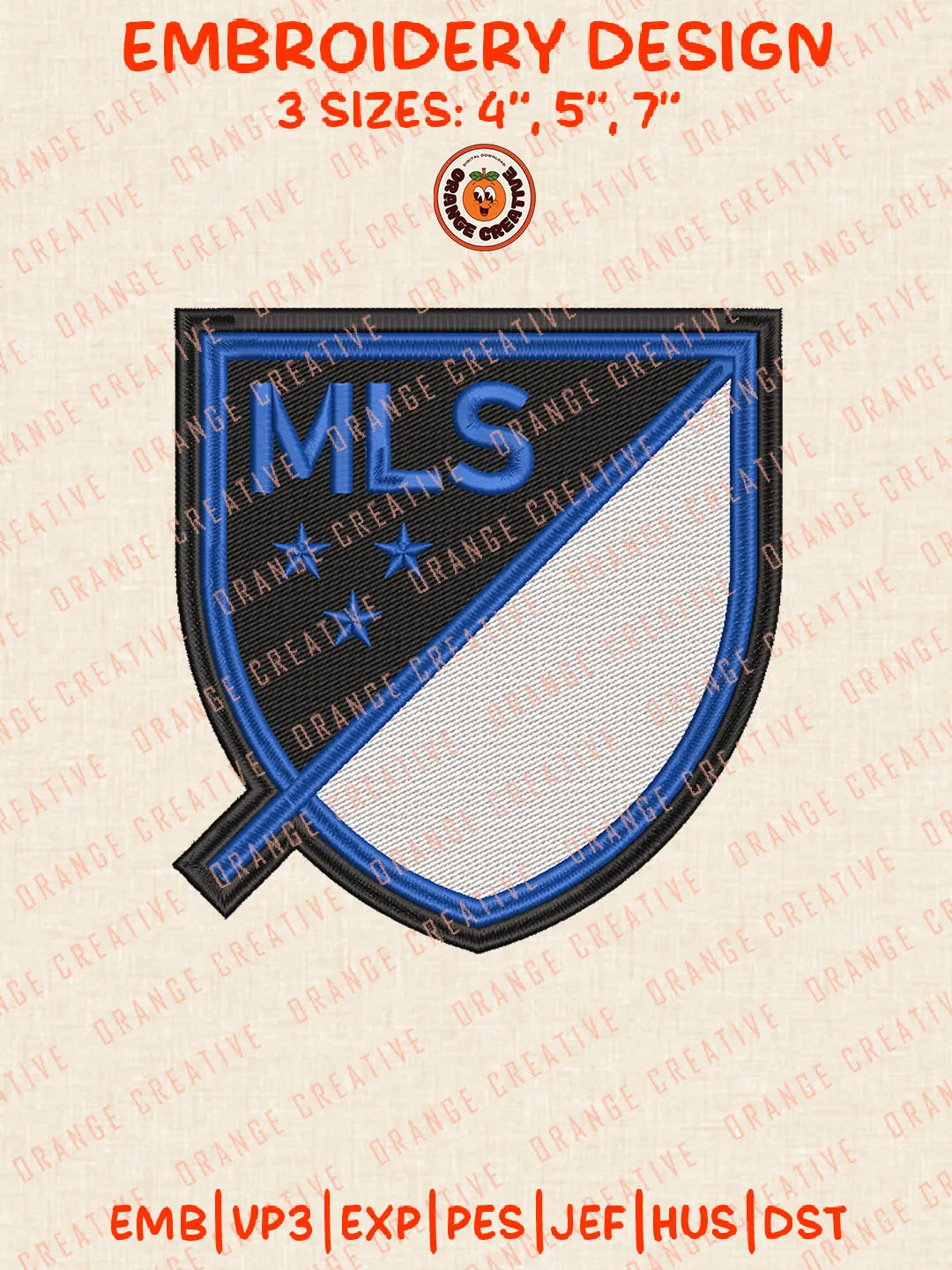CF Montréal Flag Logo Embroidery Files, CF Montréal Embroidery Designs, League Soccer Machine Embroidery Files, MLS CF Montréal Logo Machine Embroidery, 3 sizes, Digital Download