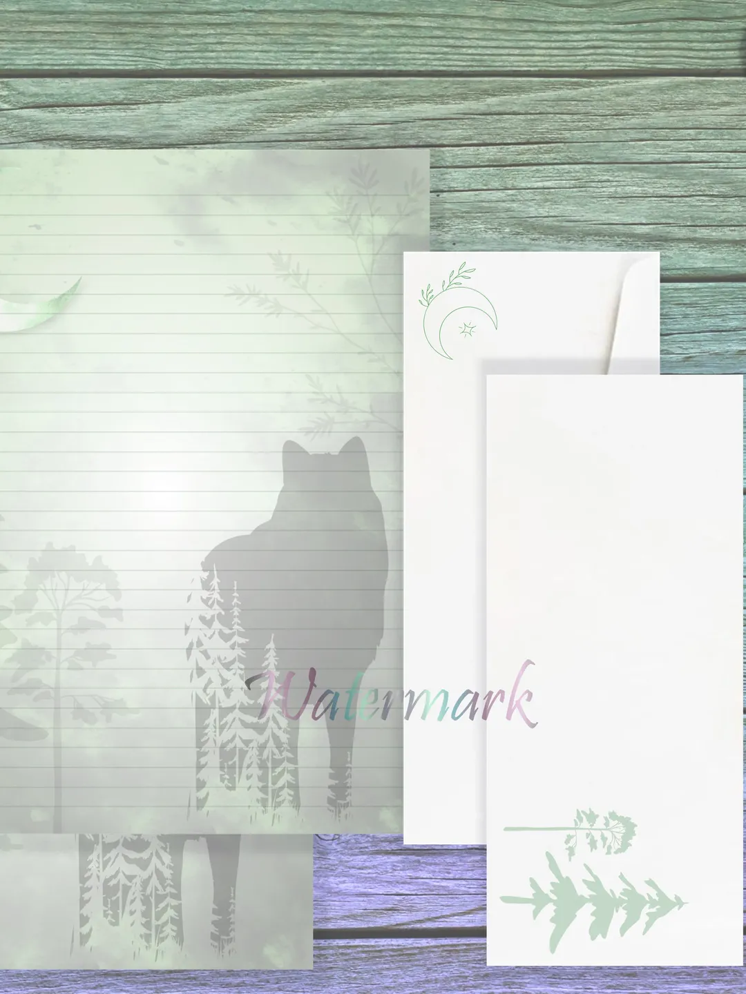 Forest Wolf Writing Paper
