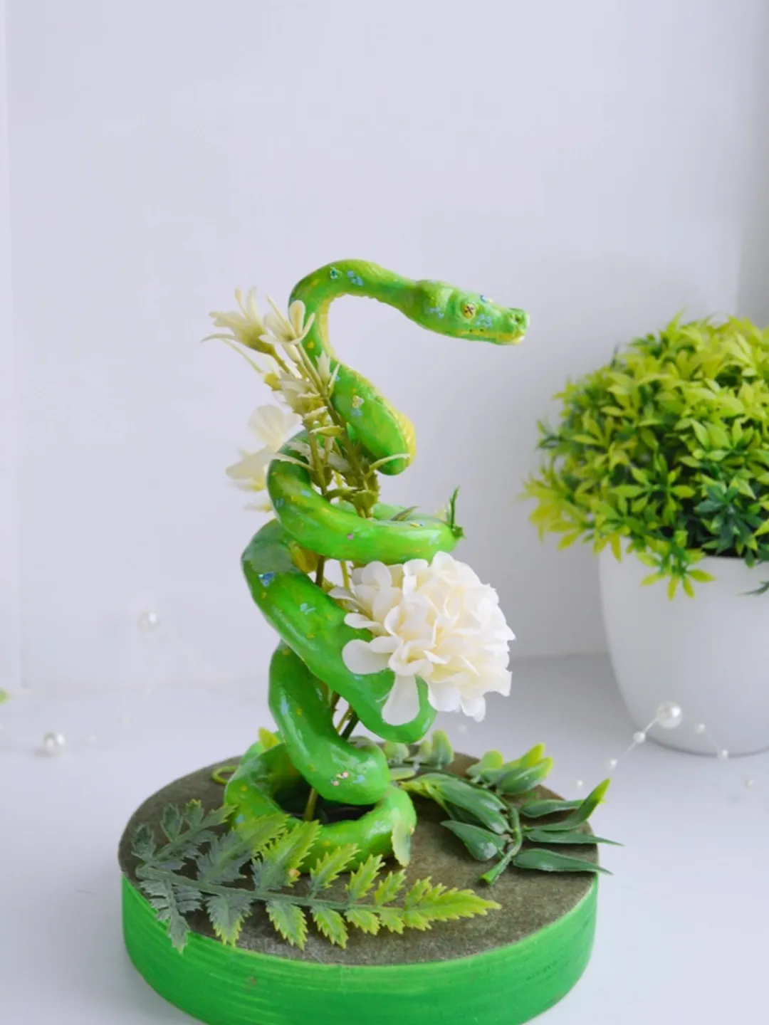 Python sculpture polymer clay