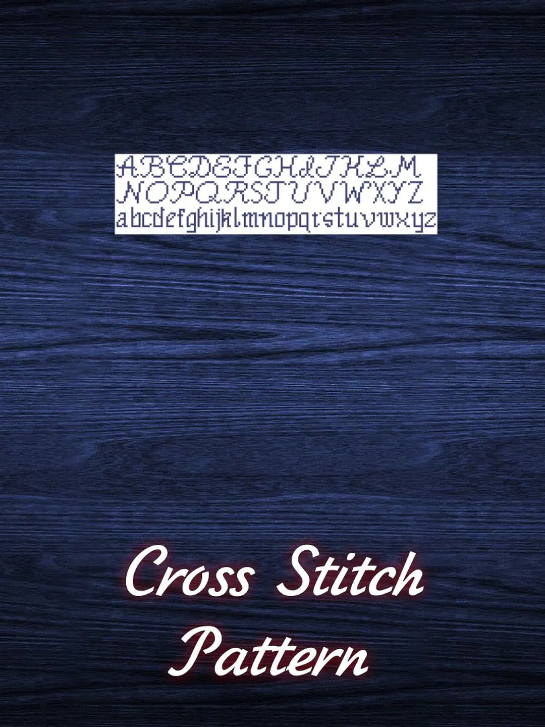 Vintage Cross Stitch Pattern Alphabet Counted Digital Download PDF