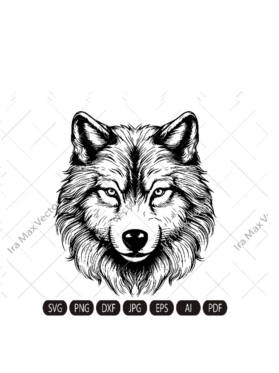Wolf Face SVG File ,Wolf Head Svg , Wolf Svg , Wolf Clipart , Mountain Wolf Svg ,Wolf Shirt , Wolf Svg