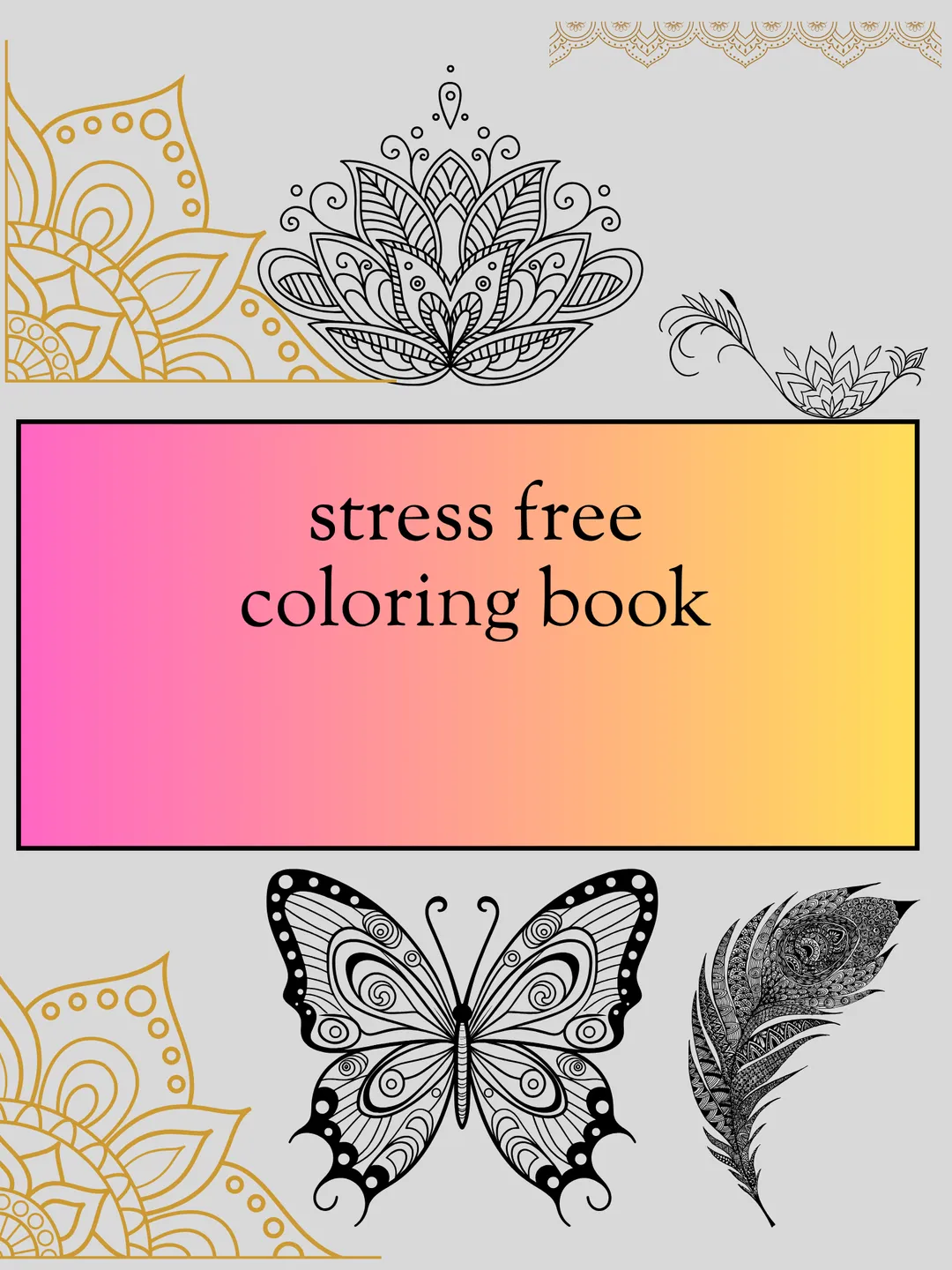 Tropical Summer Coloring Book for Stress Relief
