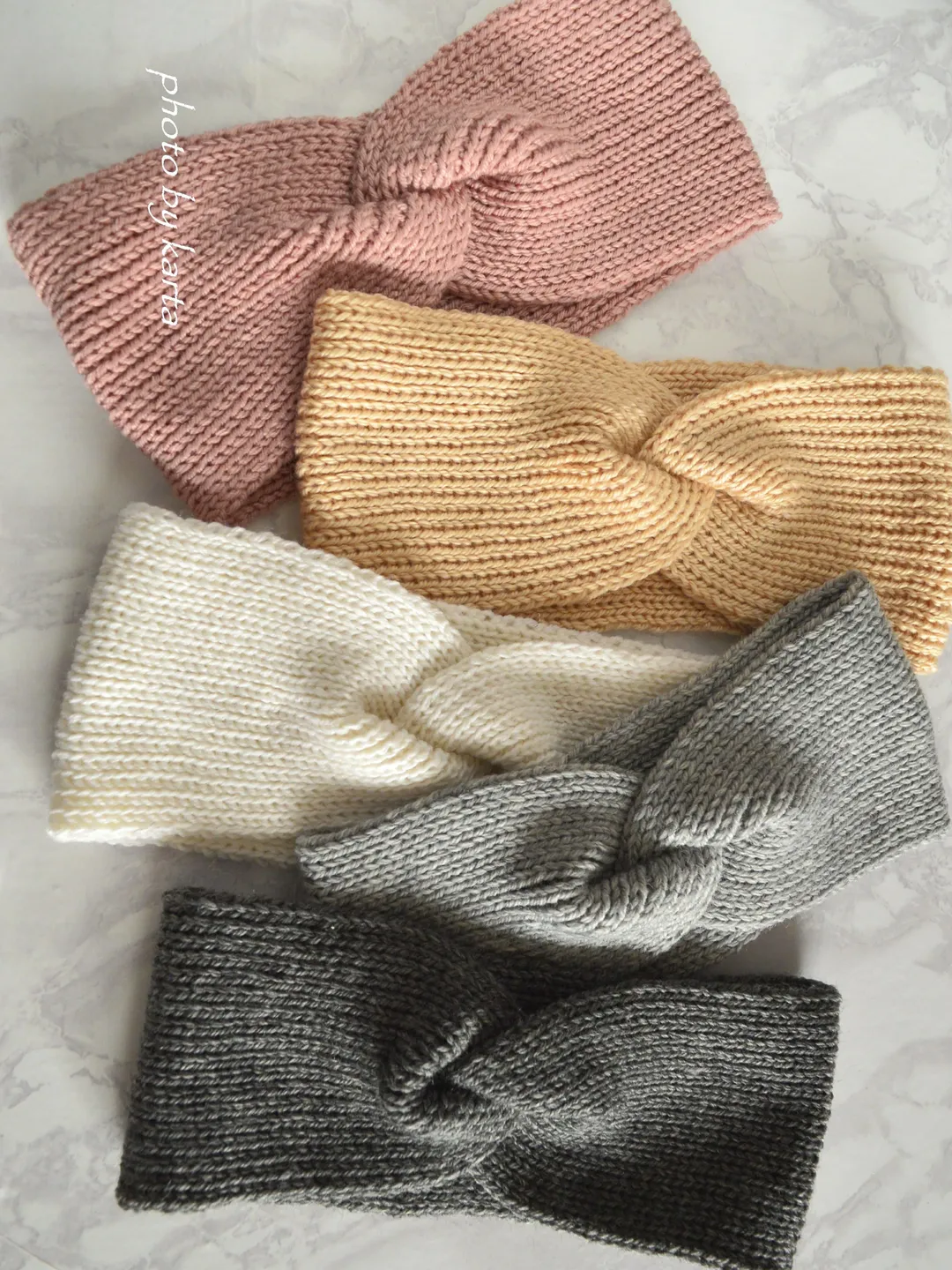 Knitted twisted headband, Women's headband, Warm winter headband, Wool turban headband