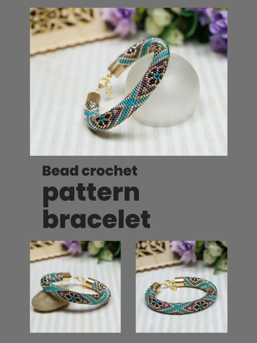 Bracelet pattern, Snake bracelet pattern, Bead crochet pattern, Rope ...