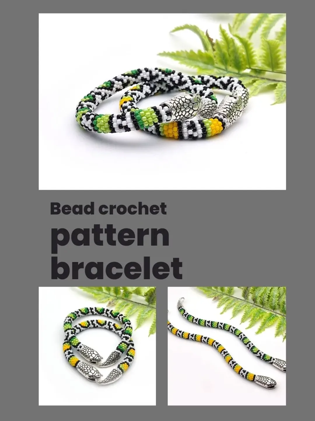 Bracelet pattern, Snake bracelet pattern, Bead crochet pattern, Rope ...