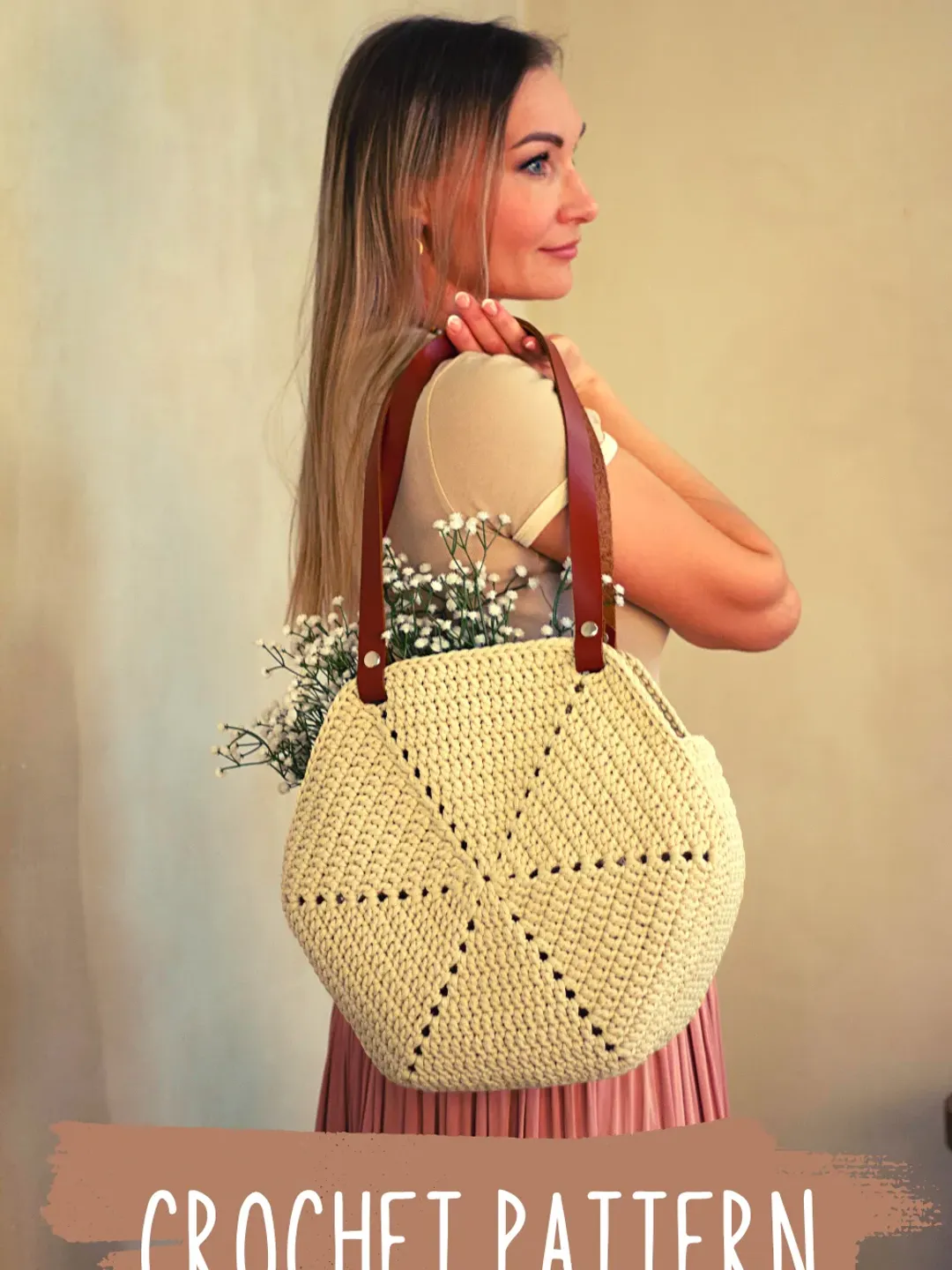 Crochet Tulip Bag Pattern PDF, Tote bag DIY, Beach Bag, Shopping bag ...