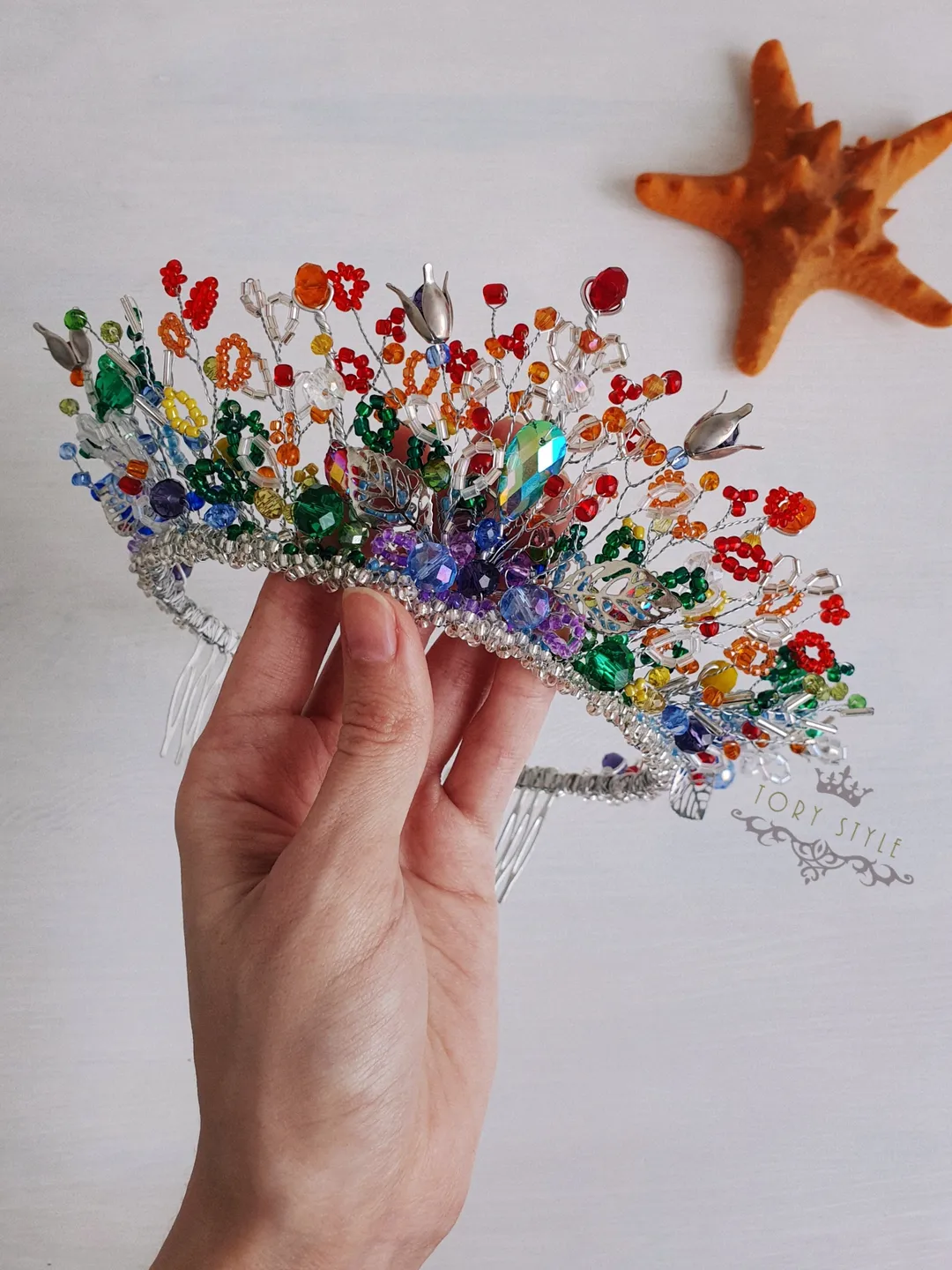 Rainbow crown, Rainbow headpiece, Multicolour tiara, LGBT accessories, LGBT crown, Rainbow tiara, Pride accessories, LGBTQ headpiece, Multicolour accessories