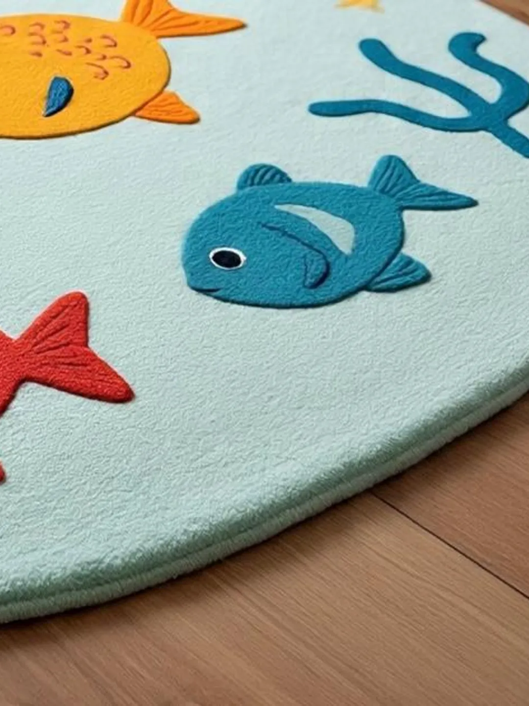 Fish Tuft Rug Ocean Fish Nursery Hand Tufted Area Rug