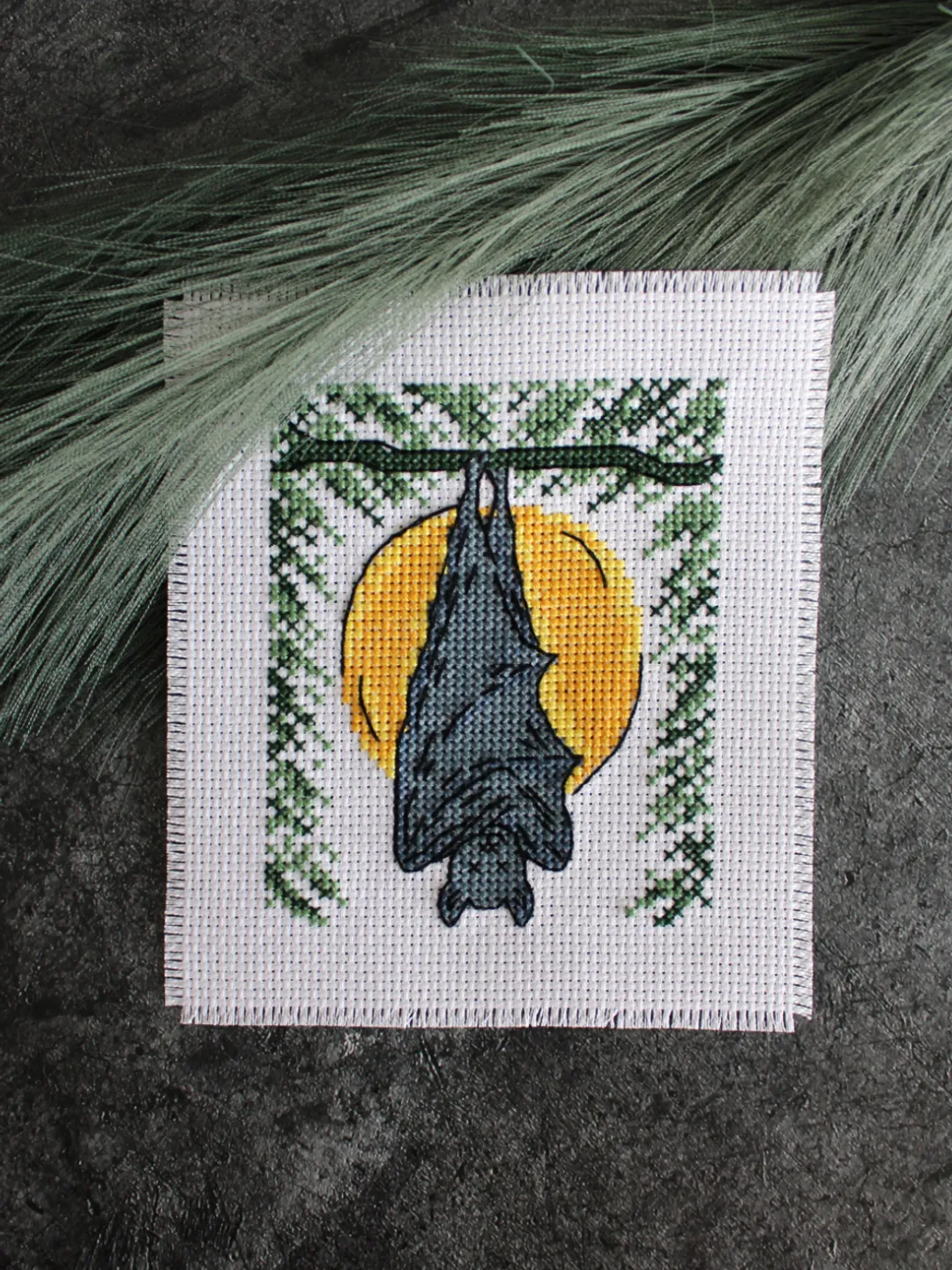Cross stitch pattern Bat, simple and easy cross stitch chart PDF