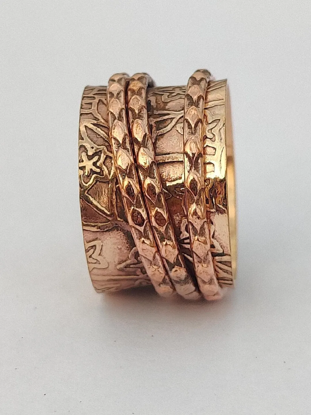 Handmade Solid Copper Band Ring, Rustic Minimalist Jewelry