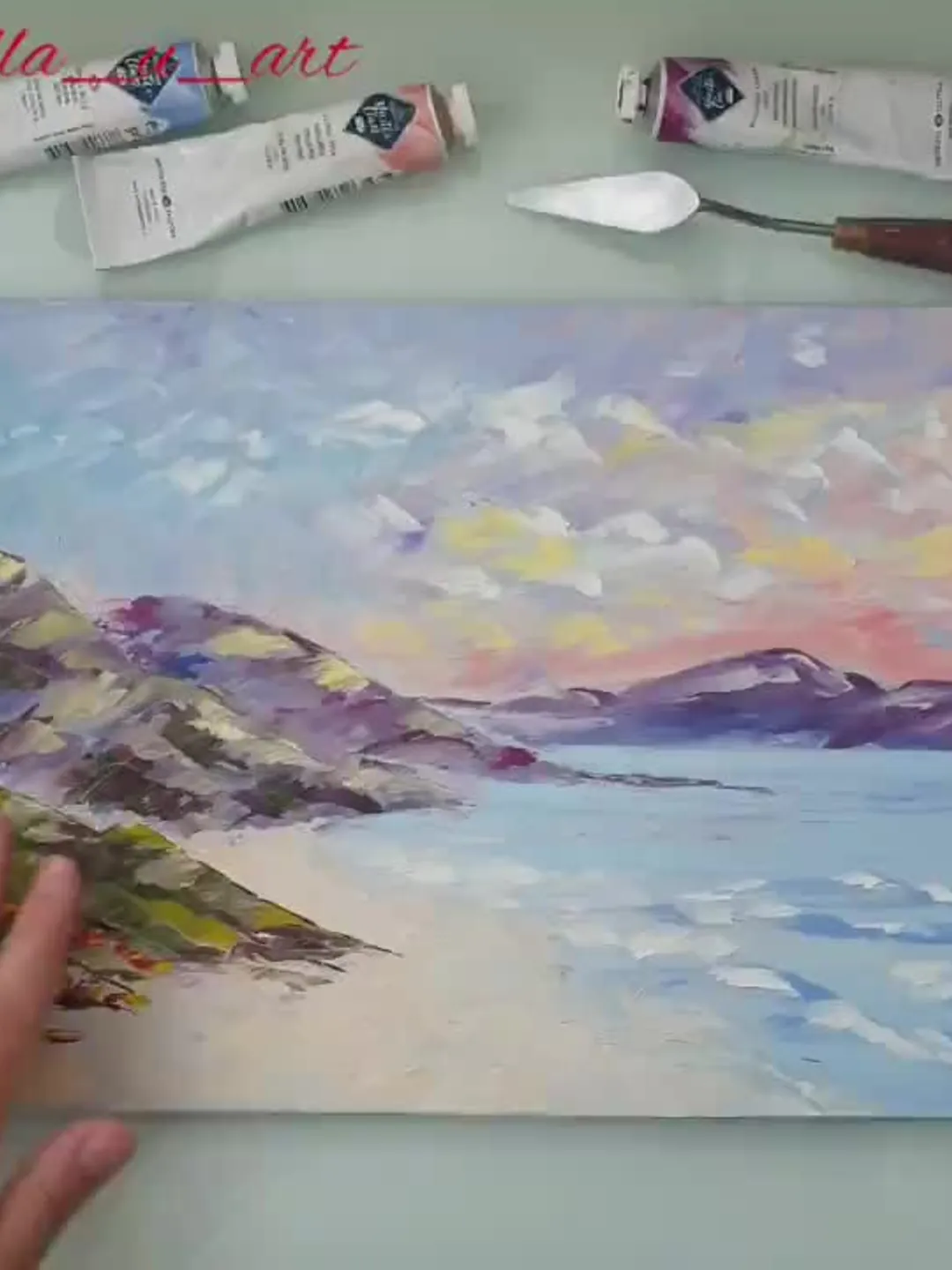 Beach Painting Seascape Original Art Landscape Wall Art Impasto Oil ...