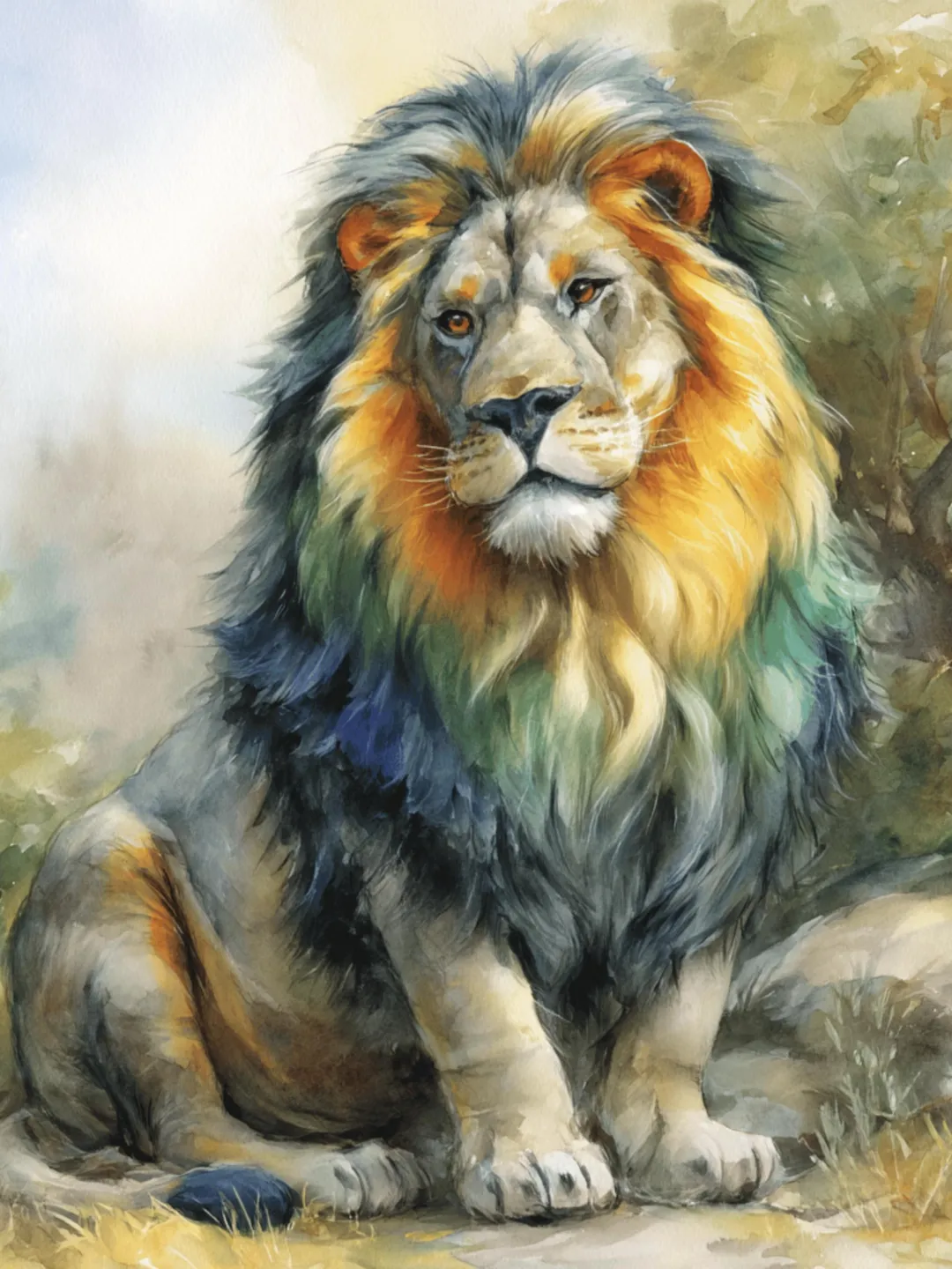 16 Watercolor Lion Family Clipart | Baby Lion Cub Mum Dad Art | POD Sublimation Prints | DIY Nursery Jungle Wall Art | Instant Download