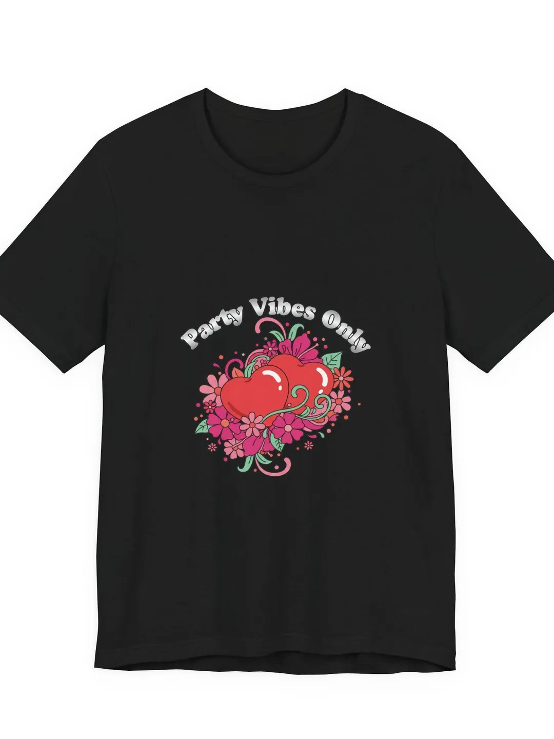 Disco Cherry Hearts Graphic Tee, Retro Valentine Party