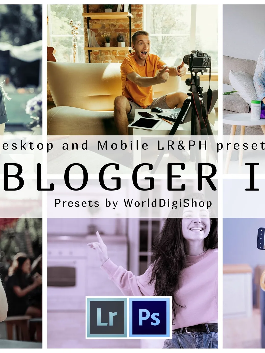 54 Blogger Lightroom Presets Exclusive Collection, Desktop Presets, Mobile Presets, Instagram Presets, Travel Presets, DNG, XMP, Lrtemplate