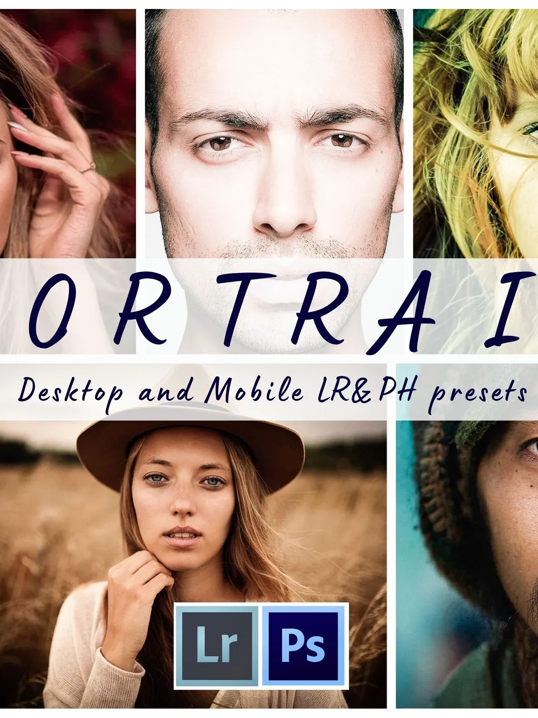 80 Portrait Lightroom Presets Collection, Desktop Presets Pack, Mobile Presents, Selfie Presets, Instagram Filter Presets, Blogger Presets