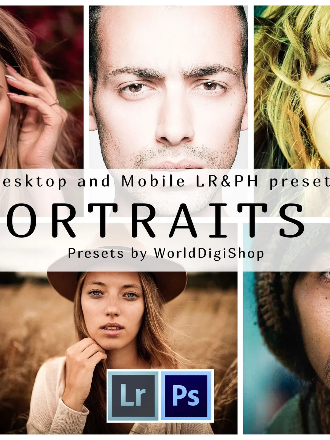80 Portrait Lightroom Presets Exclusive Collection, Desktop Presets, Mobile Presets, Portrait Presets, Selfie Presets, DNG, XMP, Lrtemplate