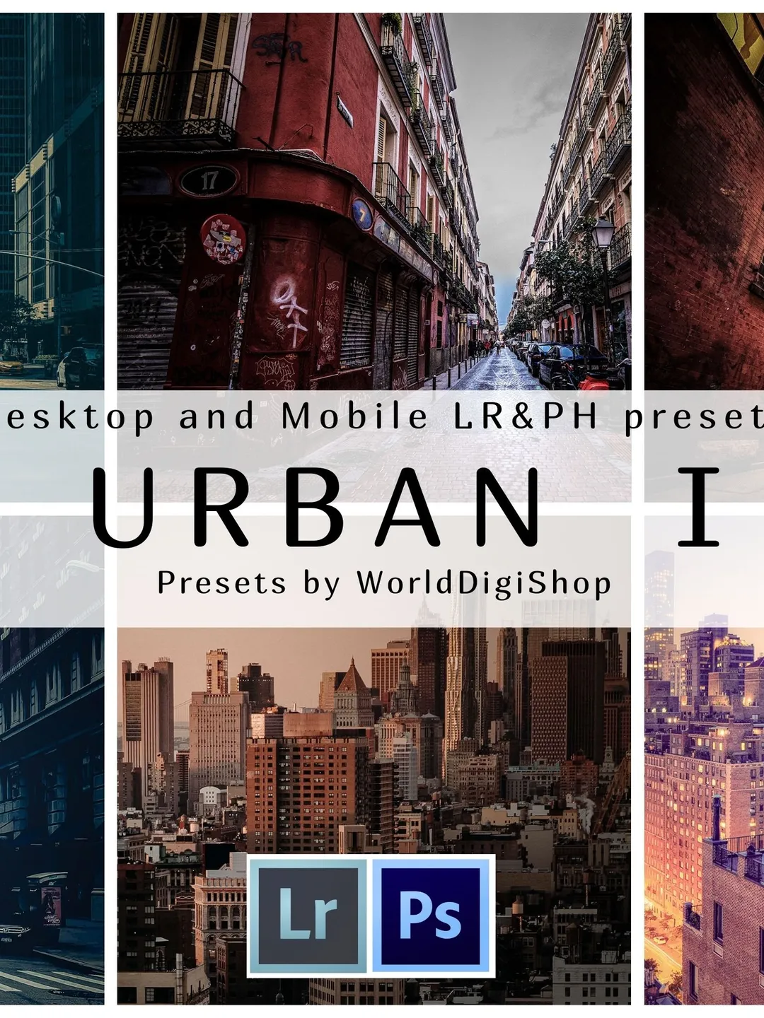 100 Urban Lightroom Presets Exclusive Collection, Desktop Presets, Mobile Presets, Urban Presets, City Presets, DNG, XMP, Lrtemplate