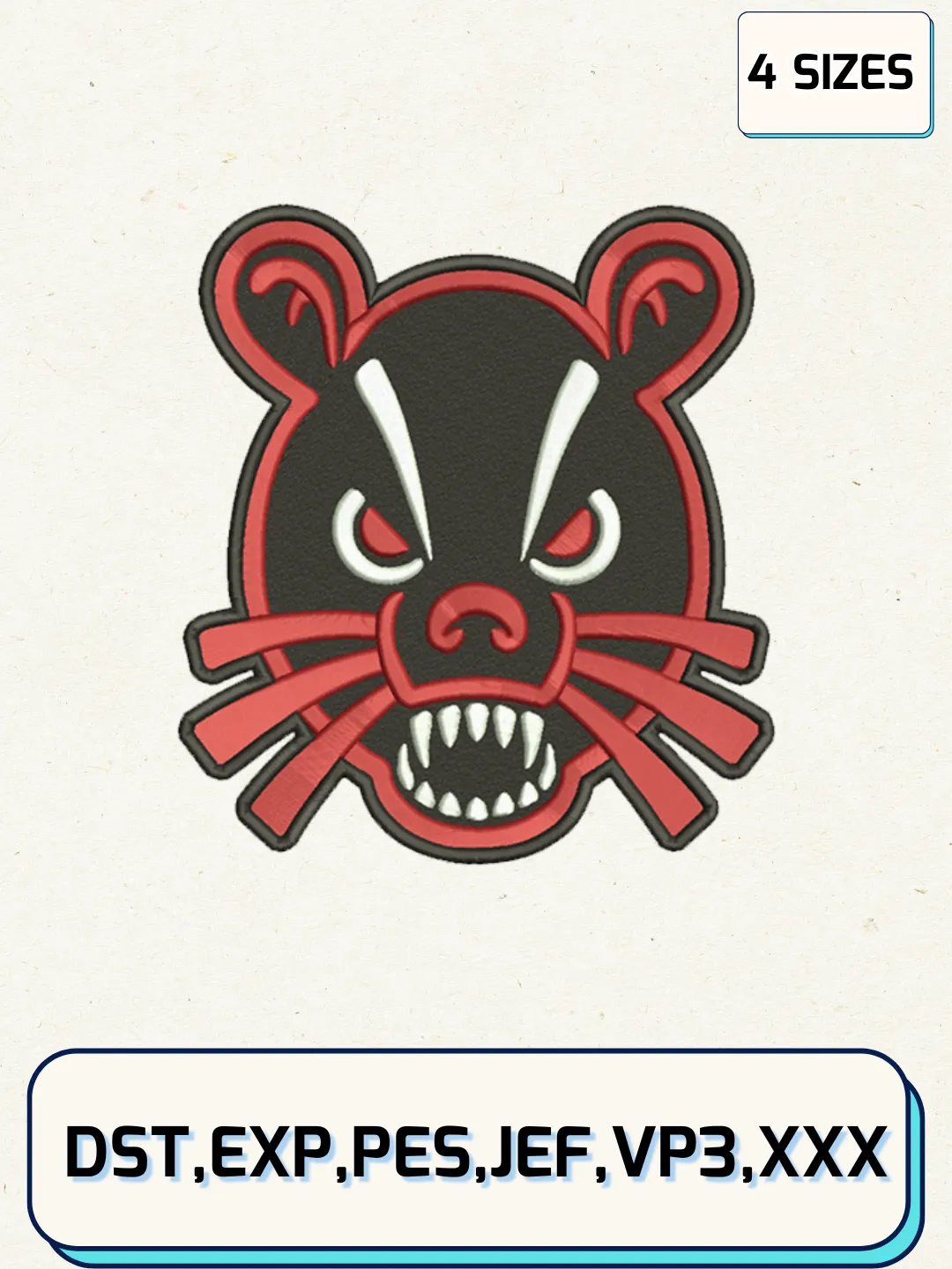 Cincinnati Bearcats Embroidery Design Files, NCAA Logos Embroidery Designs, Machine Embroidery Files, 4 Sizes