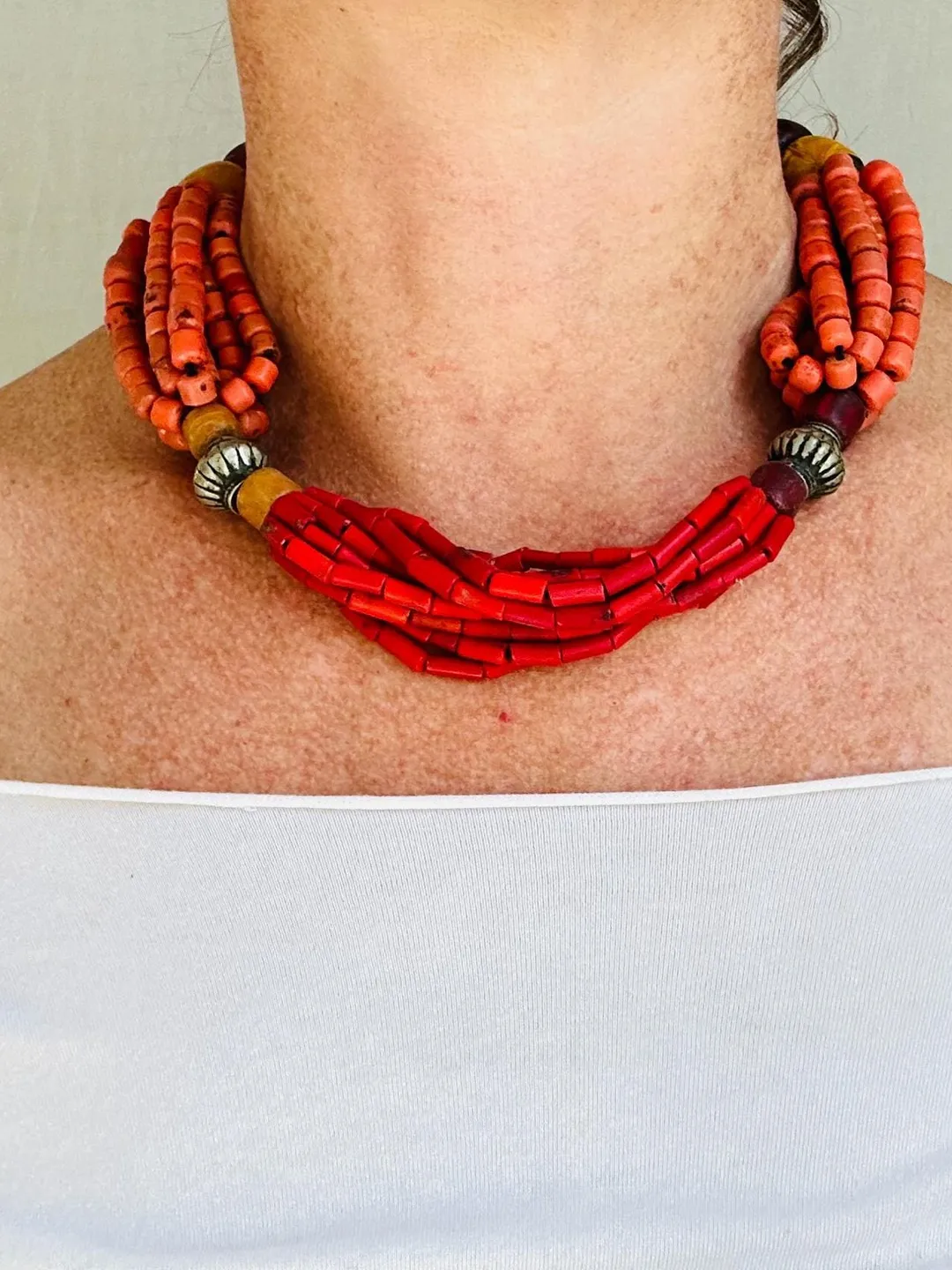 Balochi Multi-Strand Tribal Beaded Necklace. 4276