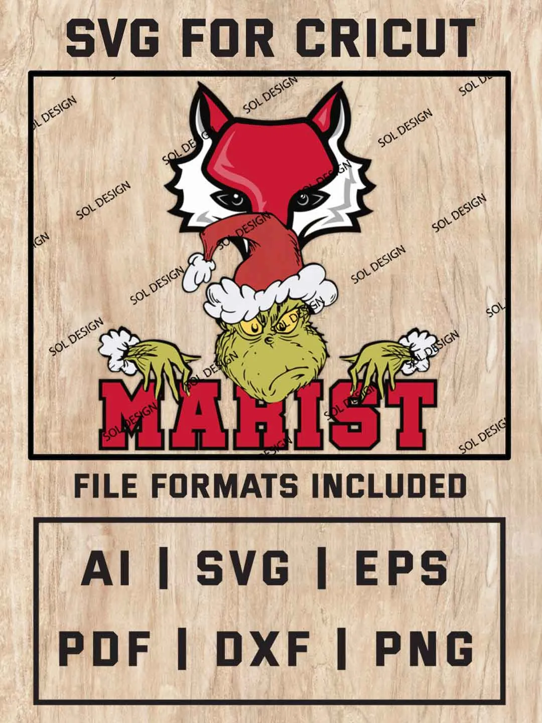 Grinch Marist Red Foxes SVG, NCAA College Team SVG Design, NCAA Marist Red Foxes SVG, NCAA Marist Team Cricut, Christmas Svg, Grinch svg, Digital Download