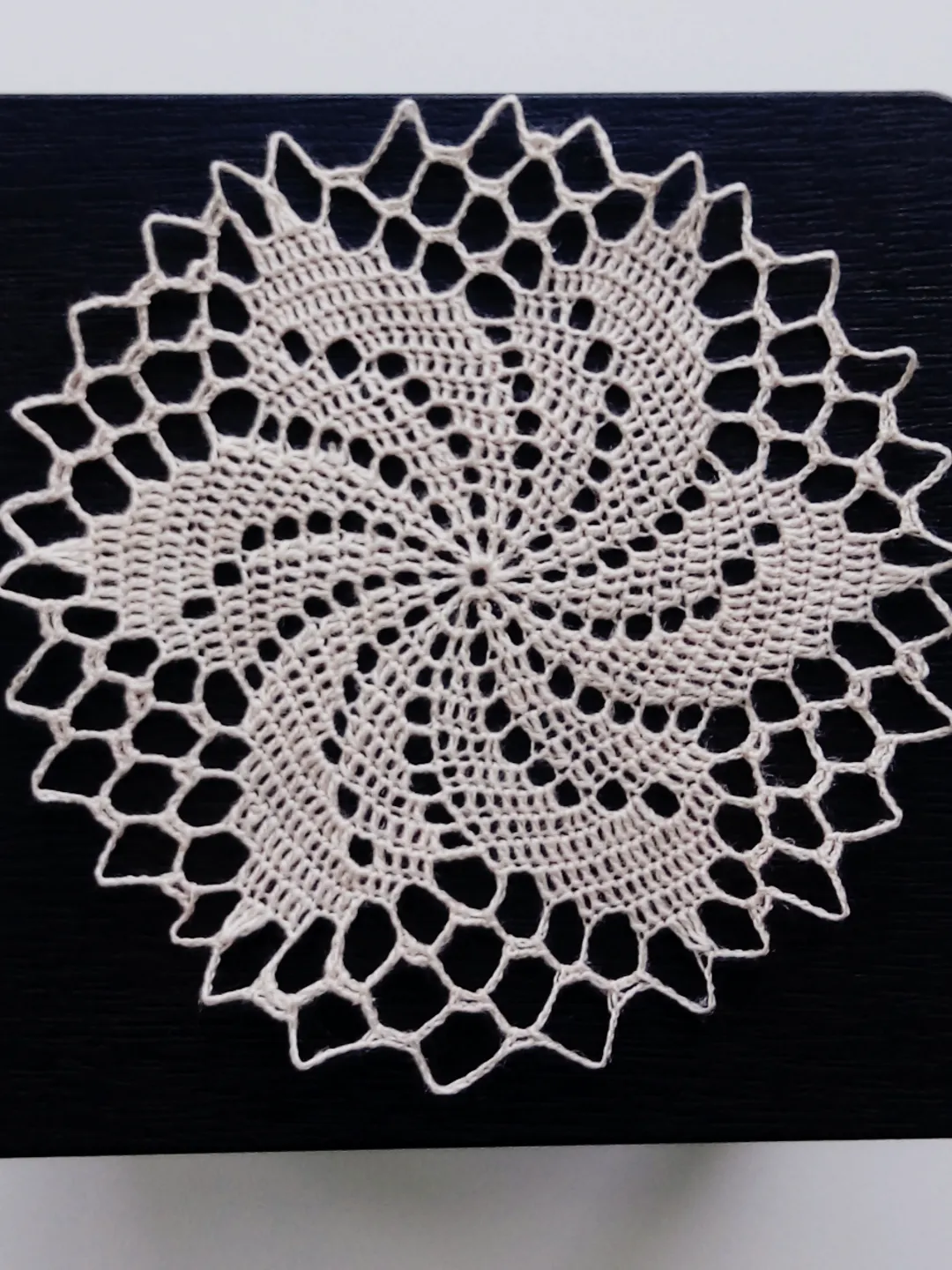 Miniature Beige Doily for Dollhouse