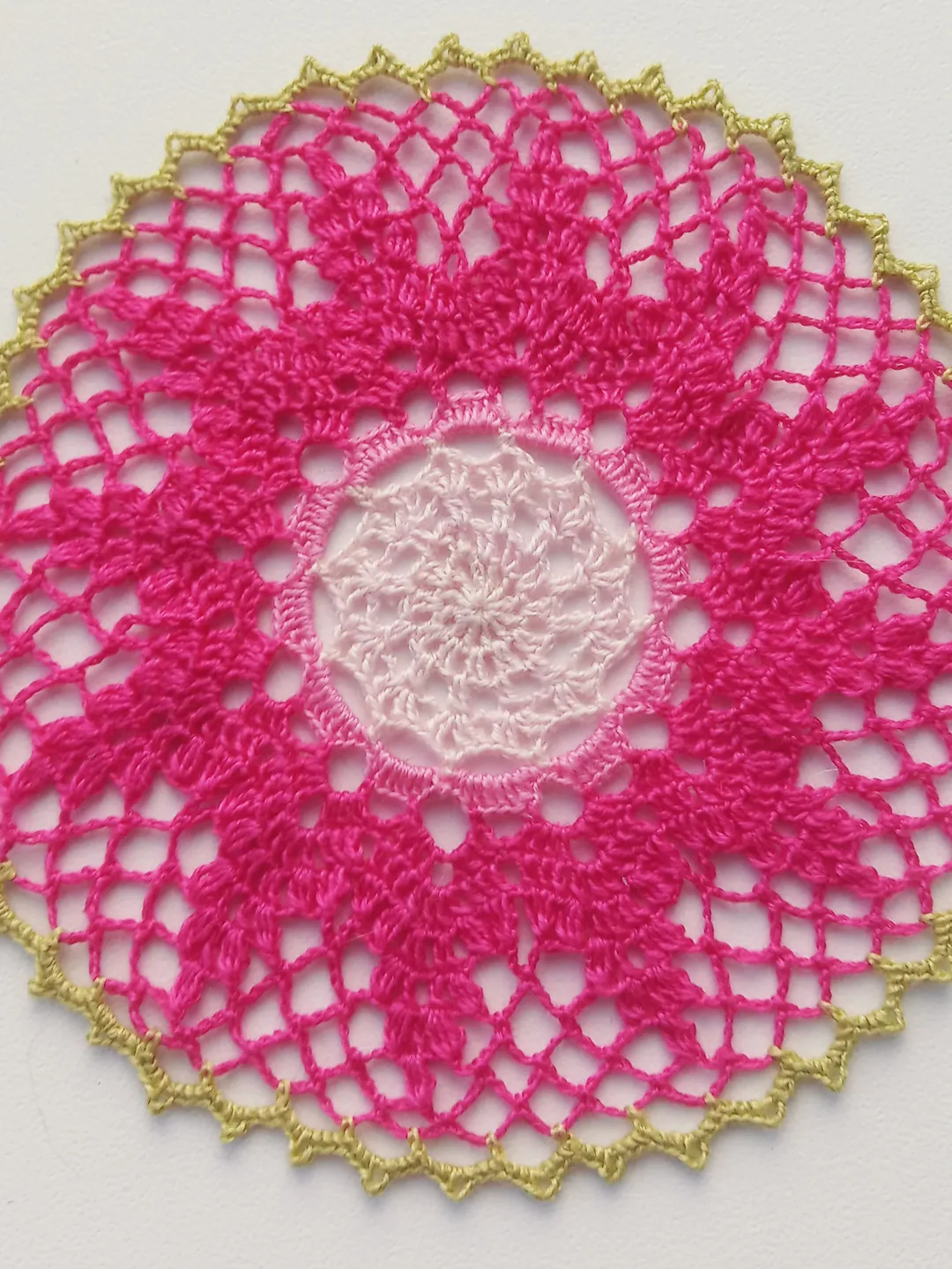 Miniature Pink Doily for Dollhouse