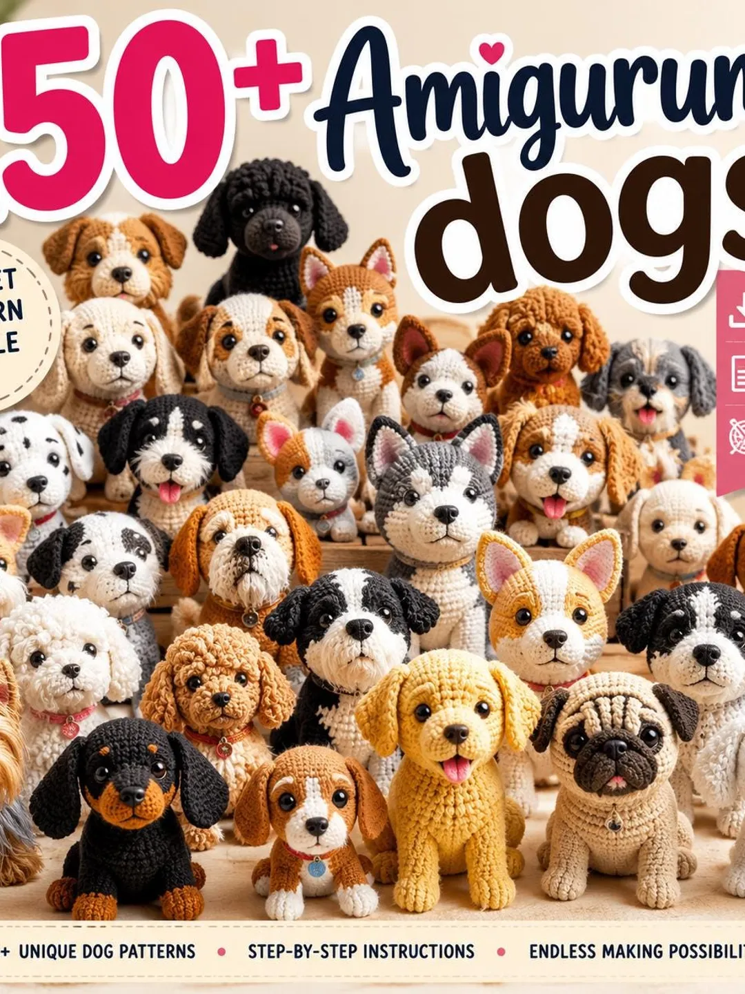 150+ Amigurumi Dog Crochet Patterns Bundle | PDF Plush Puppy Toys (Instant Download)