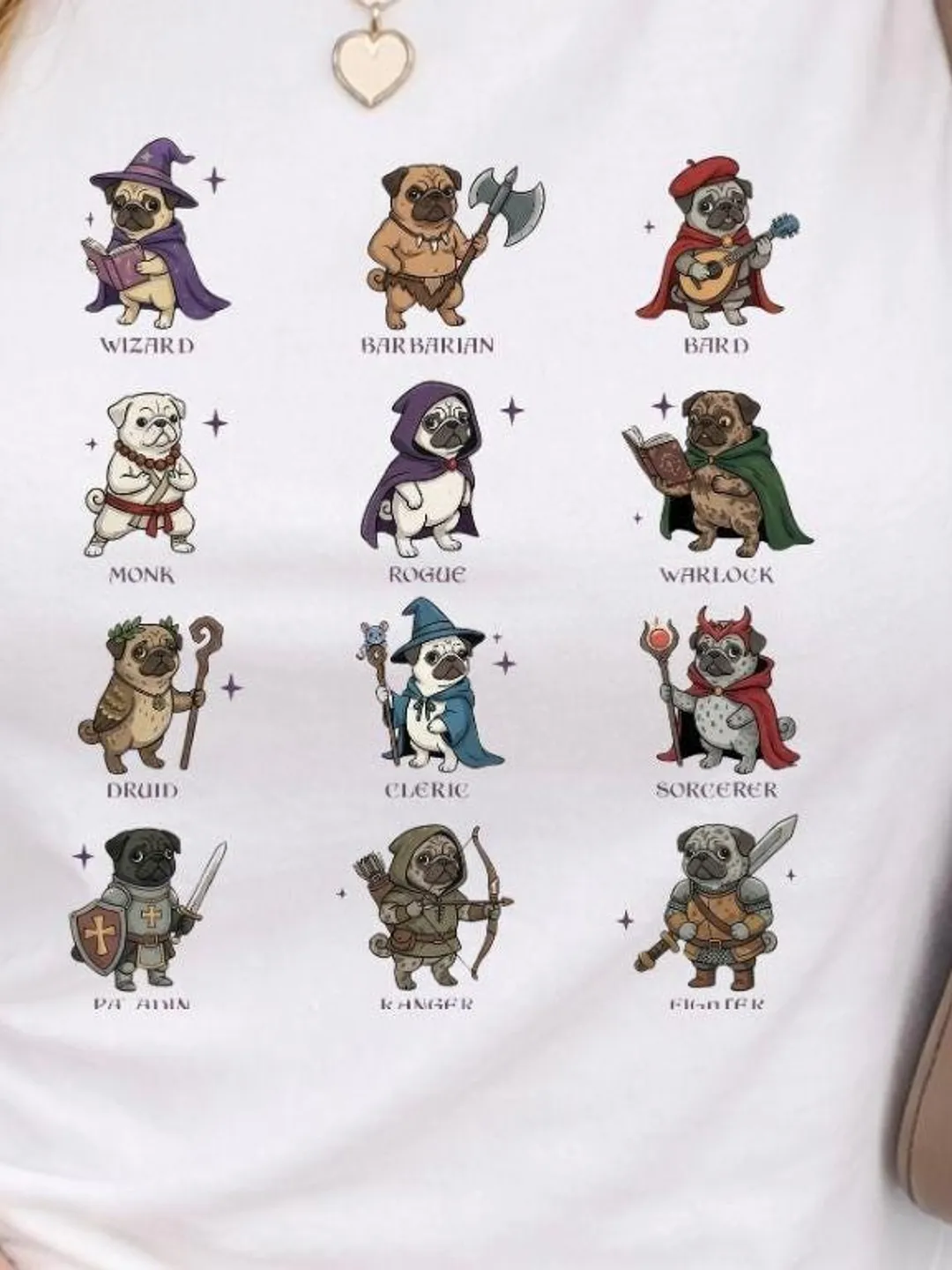 Rpg Pug Dungeon Pugs RPG Classes SVG PNG | Funny DnD Pug Wizard Barbarian Bard ...