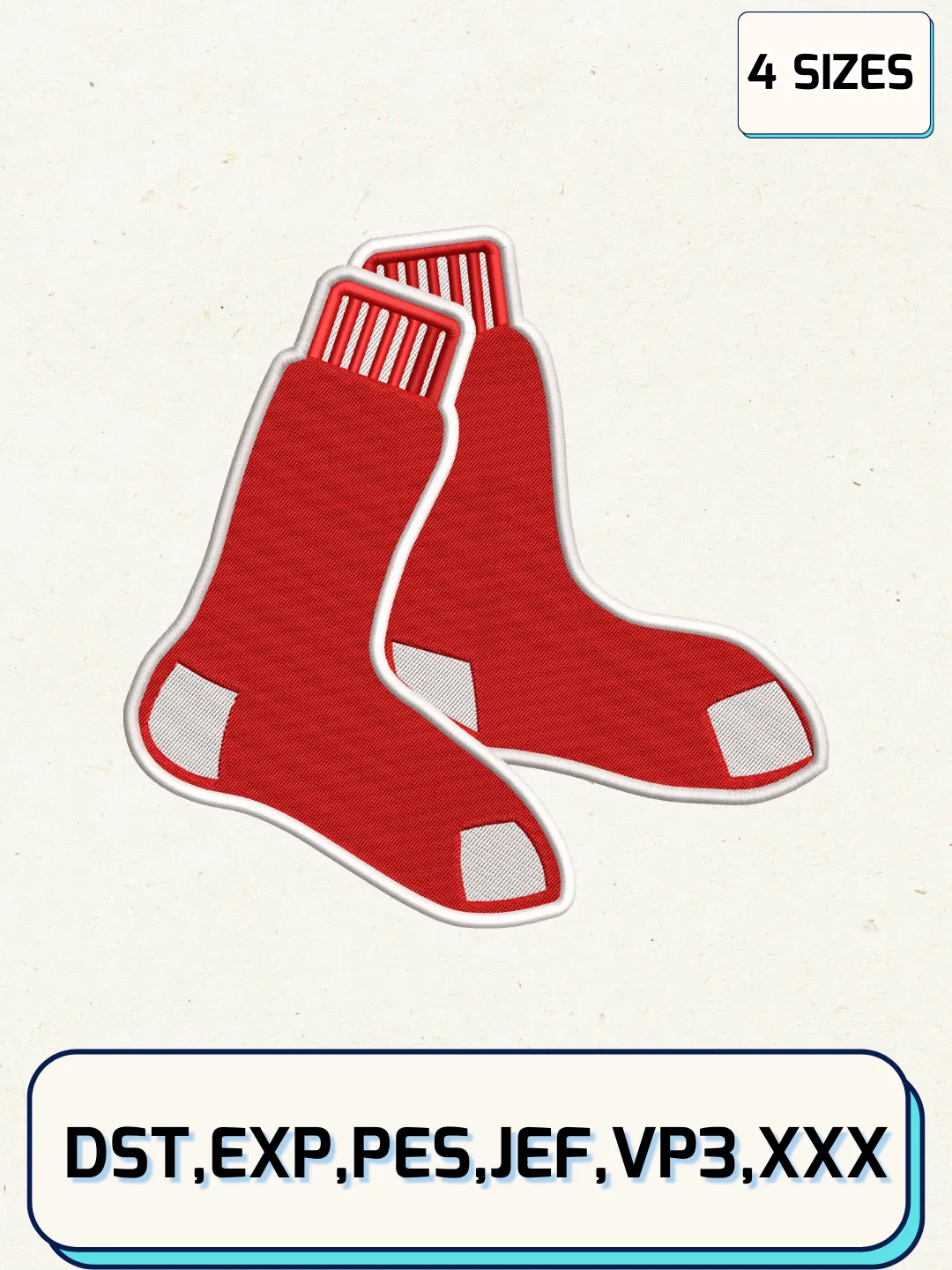 Boston Red Sox Primary Logos Embroidery Design Files, MLB Logos Embroidery  Designs, Machine Embroidery Files, 4 Sizes, image size:1080x1440
