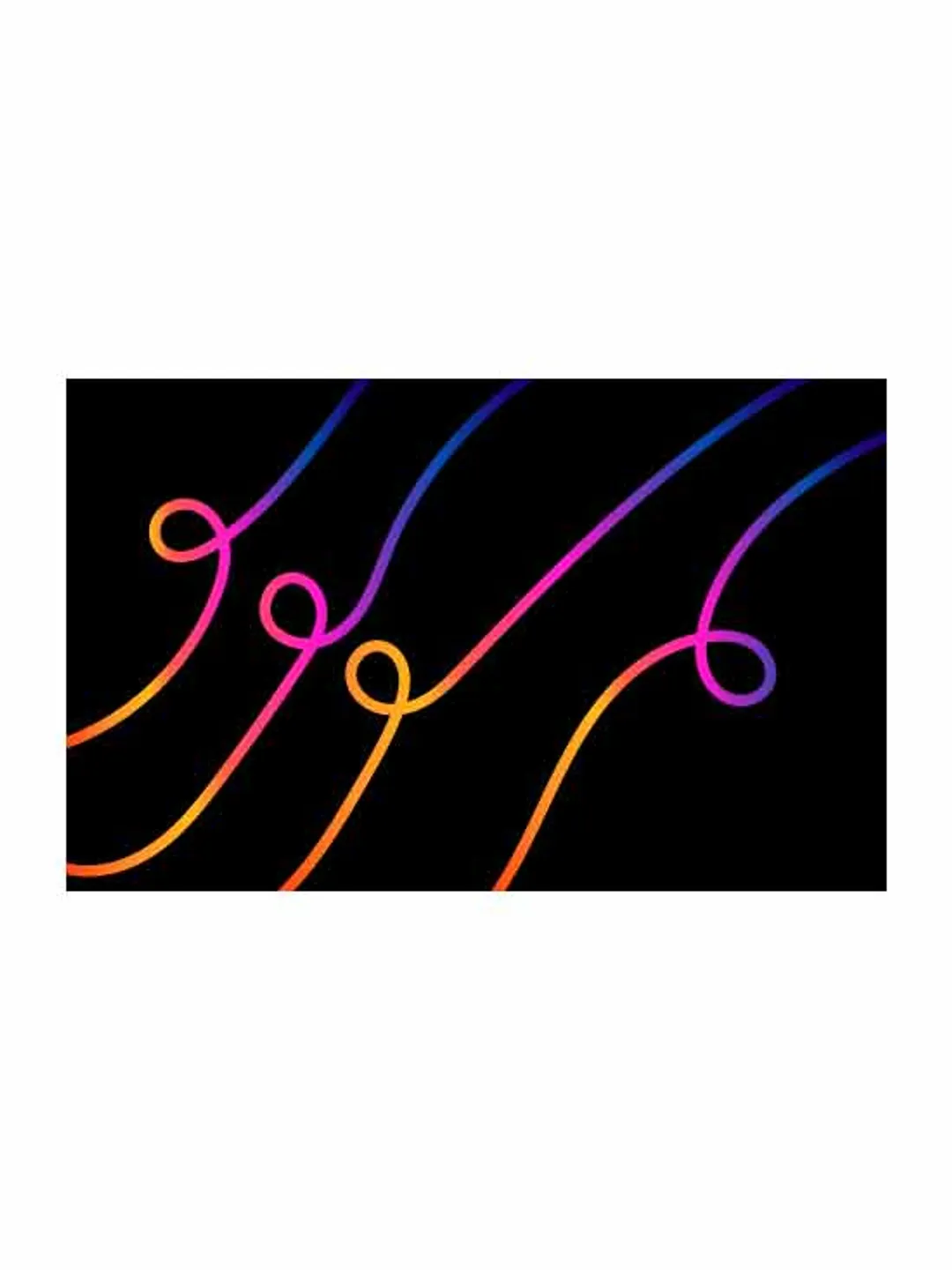 Neon Wave Pattern / Gradient Line Art / Vibrant Fluid Curves / Abstract ...