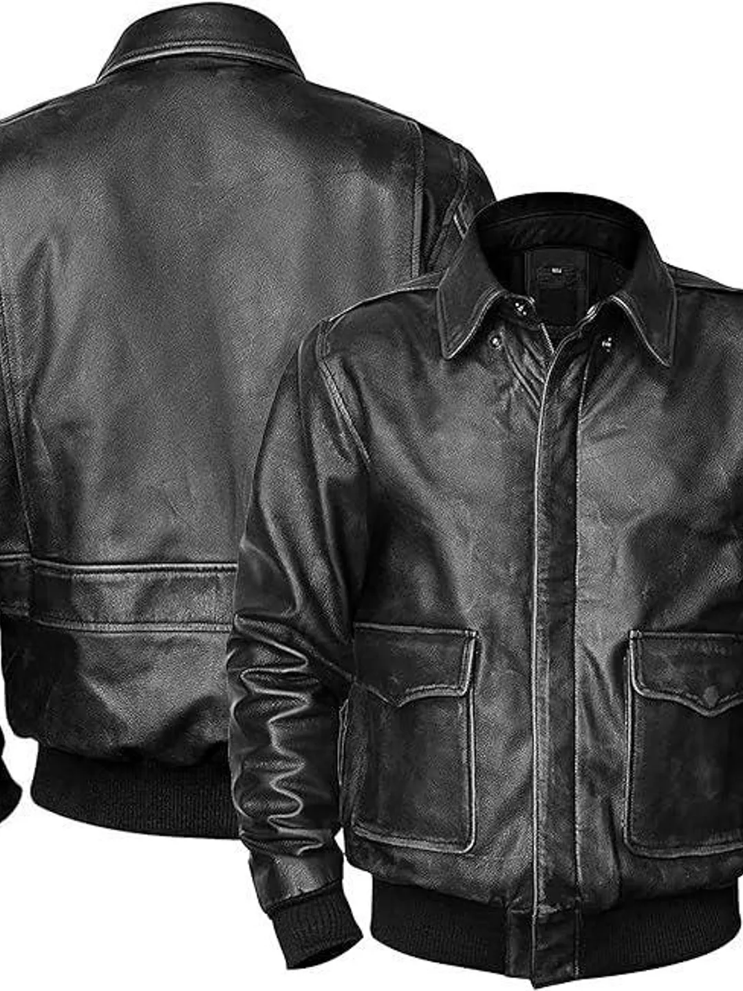 Vintage A2 Leather Flight Jacket: WWII Style Military Bomber