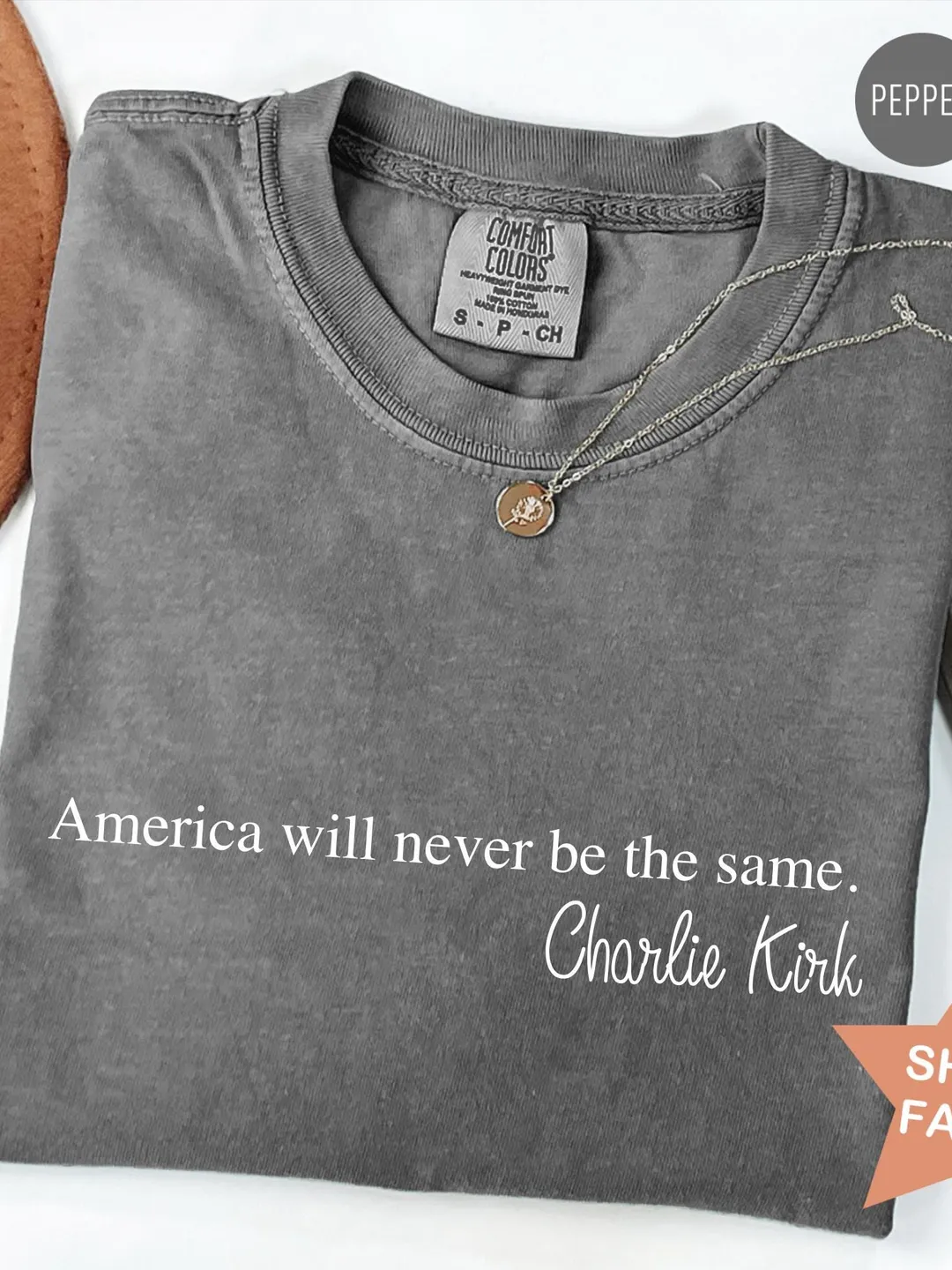 Comfort Colors® Pray for Charlie Kirk Shirt, Patriotic Charlie Kirk T-Shirt, Faith-Based Unisex Tee, Political Awareness Top