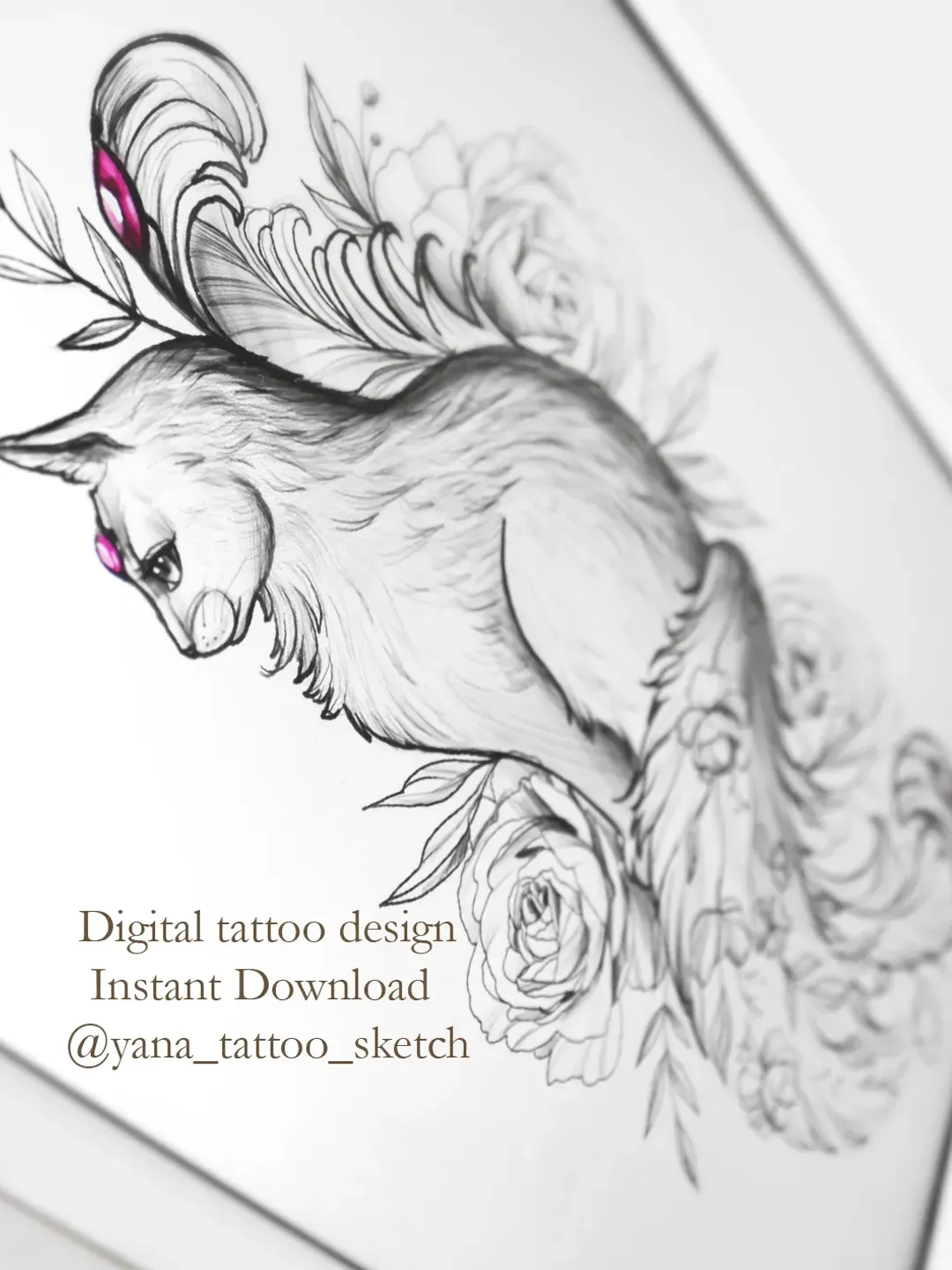 Cat Tattoo Designs Cat Tattoo Sketch Females Cat Tattoo Designs For Ladies, Instant download PDF and JPG files