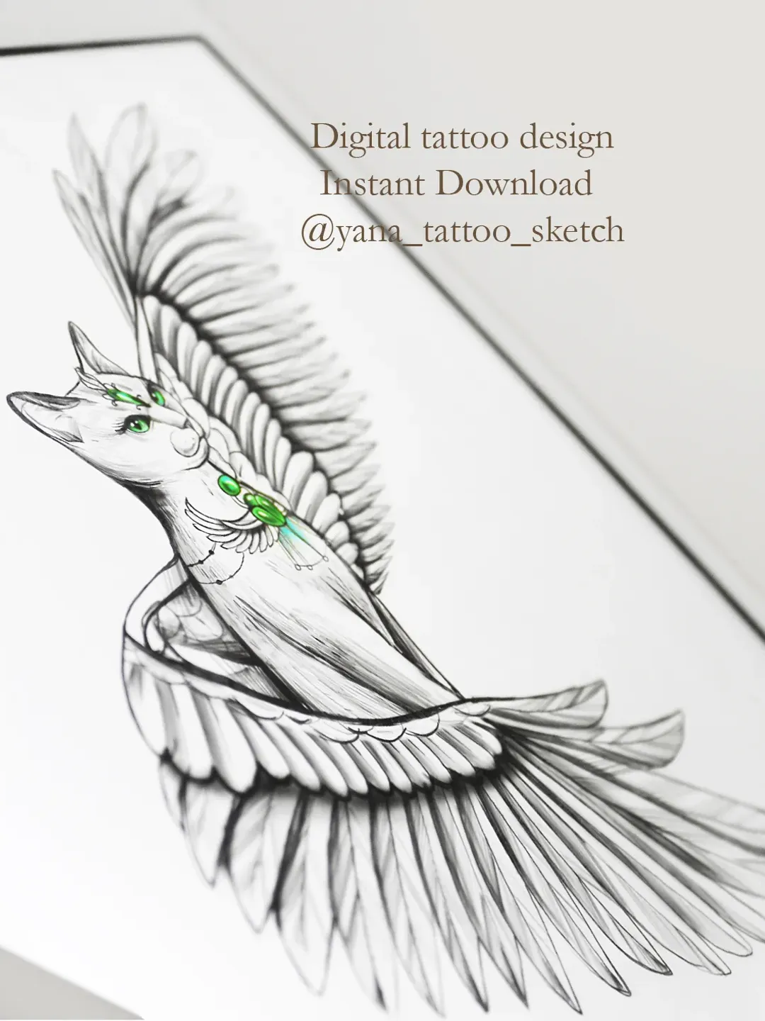 Bastet Tattoo Design Bastet Goddess Sketch Egyptian Cat Tattoo Design for Woman, Instant download PDF, JPG, PNG