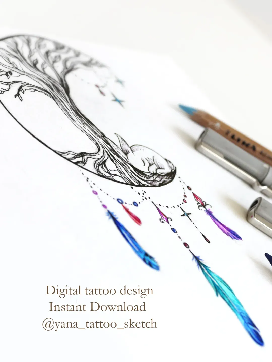 Peacock Tattoo Designs Fine Line Peacock Mandala Tattoo Ideas Sketch,  Instant download JPG, PNG, image size:1080x1440