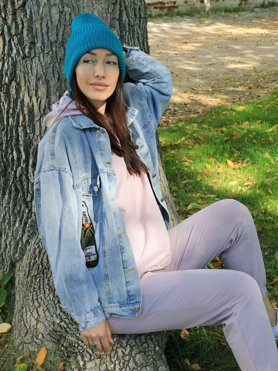 Turquoise wool merino knit hat