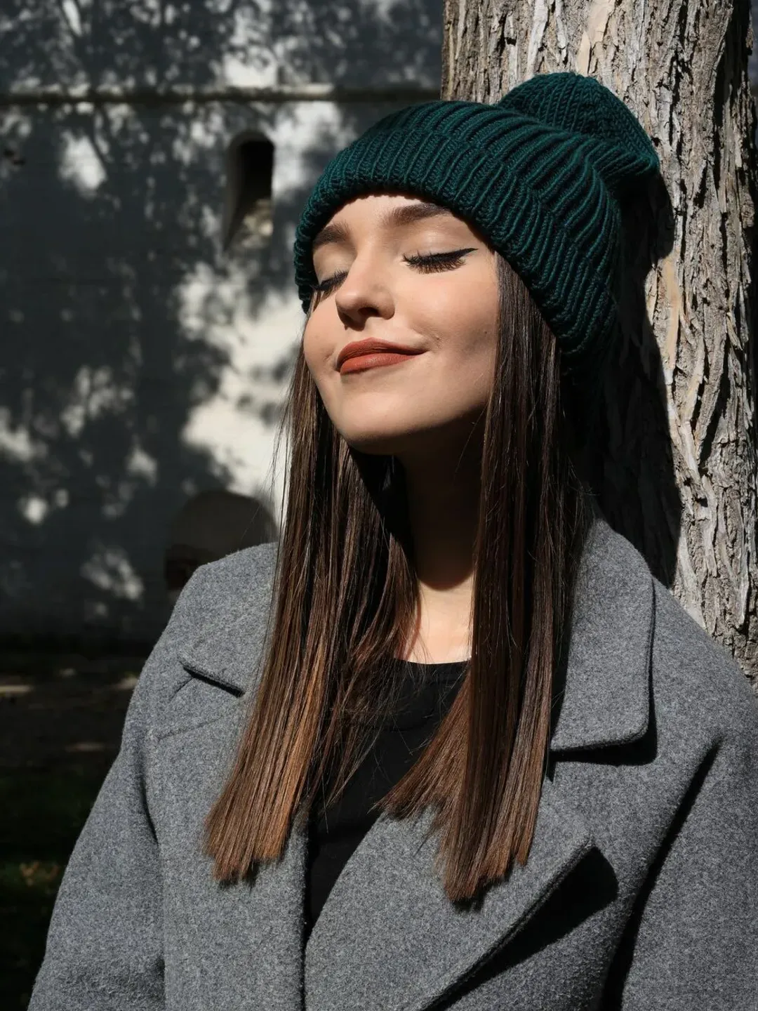 Green wool hat warm women beanie Christmas gifts