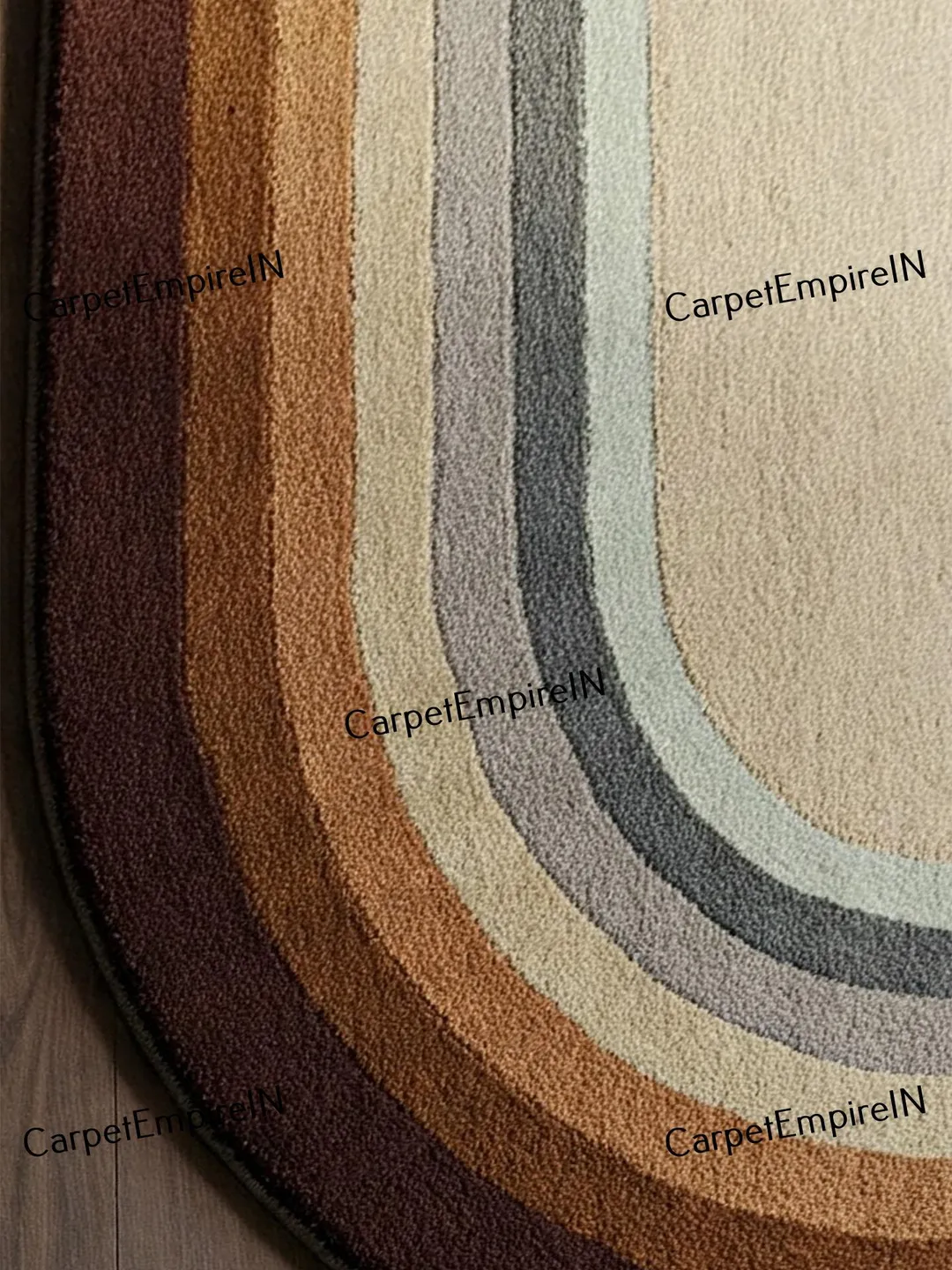 Ovoid Shape Rug Handmade,oval rug – Layard inspired rug, Woolen rug, oval shape rug ...