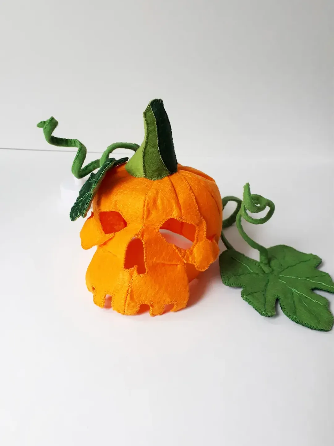 Jack o lantern Skull Halloween decor , Pumpkin decorations felt sewing ...