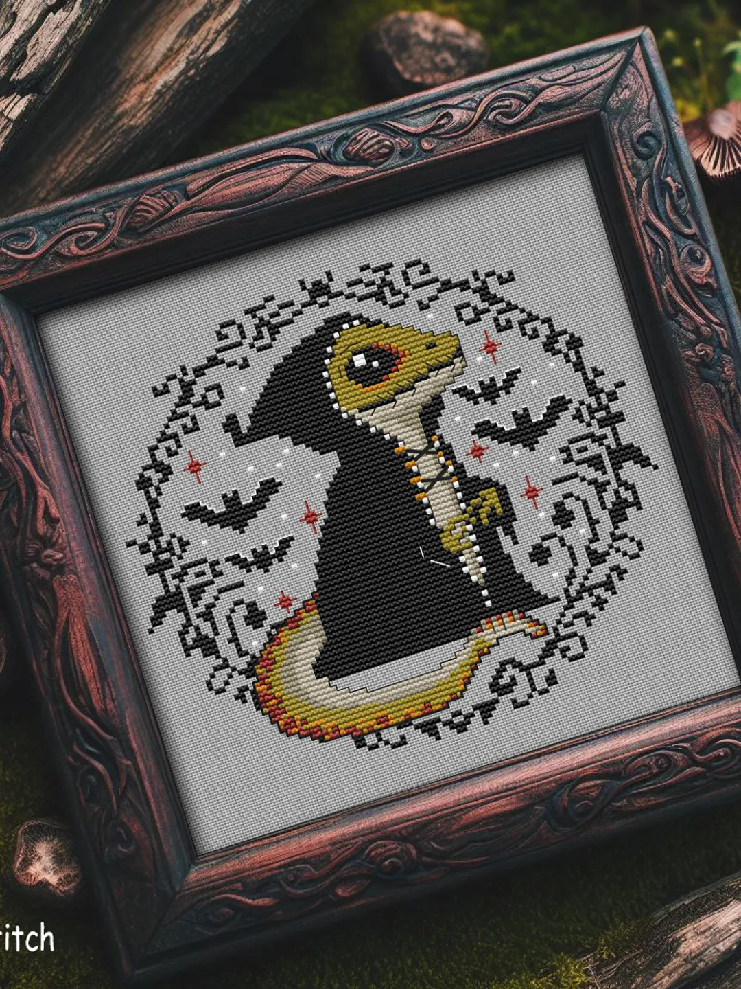 Stories of the Mornwood and Gecko Keeper of the Secrets of Darkness cross stitch pattern