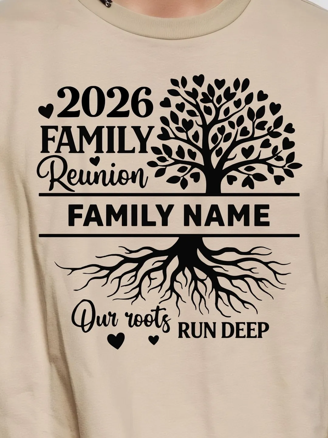 Family Reunion Tree 2026 SVG Bundle | Custom Family Name T-Shirt Design ...