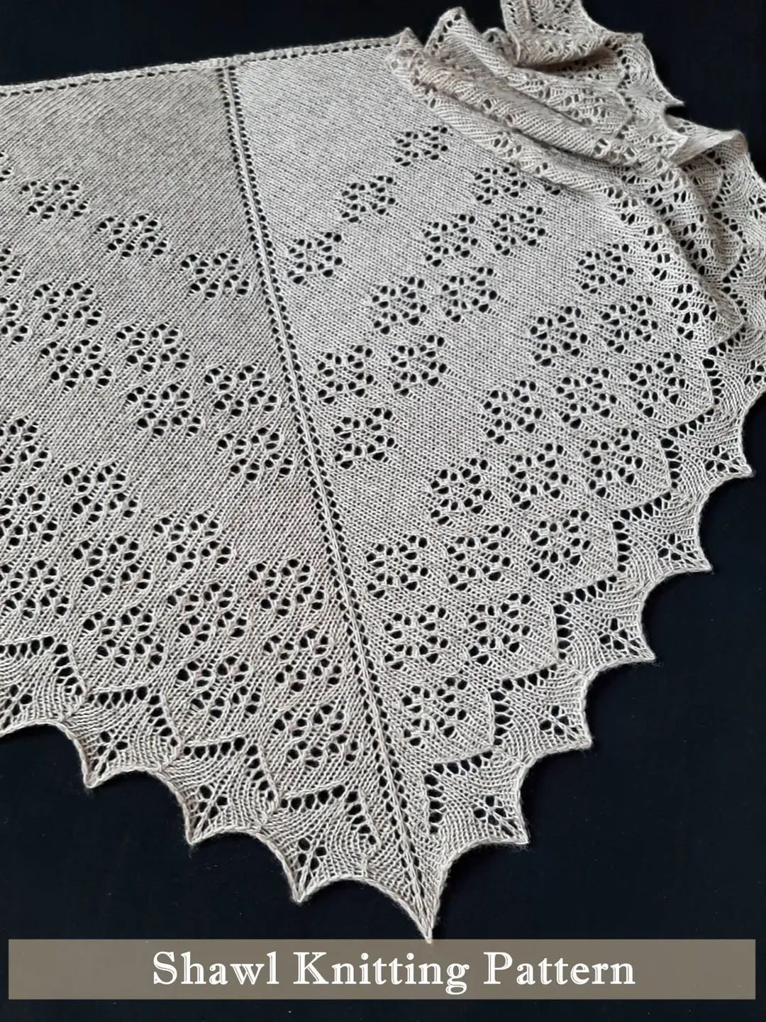 Easy Shawl Knitting Pattern for Advanced Beginners Knit Lace Shawl Wrap for Evening