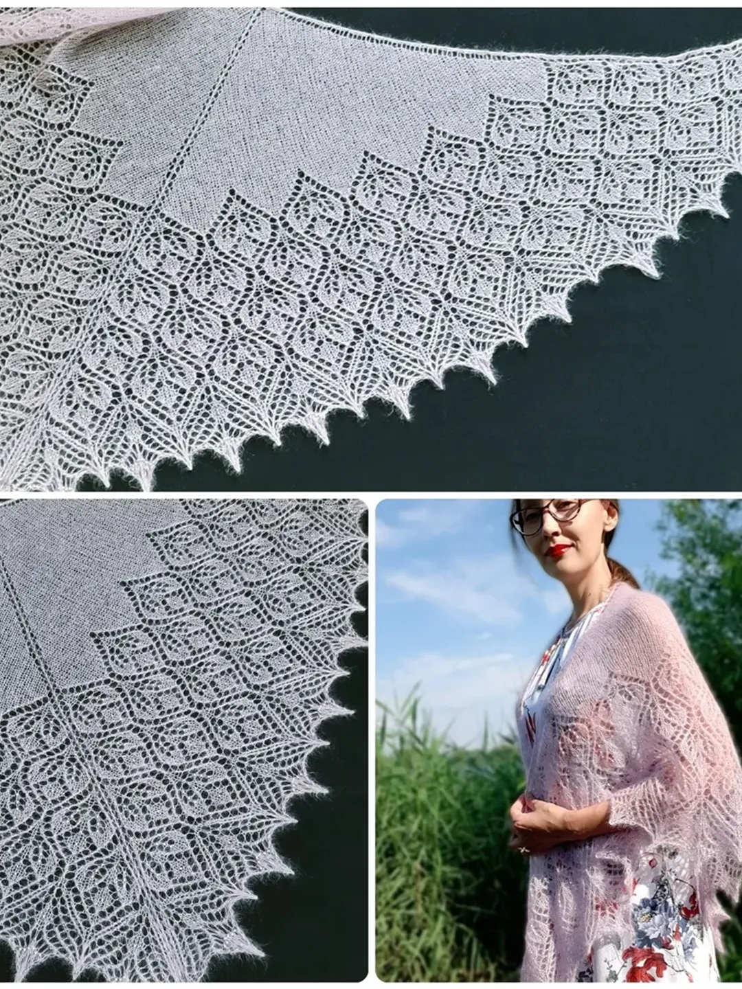 Cambria Shawl Knitting Pattern PDF Knit Lace wedding shawl wrap