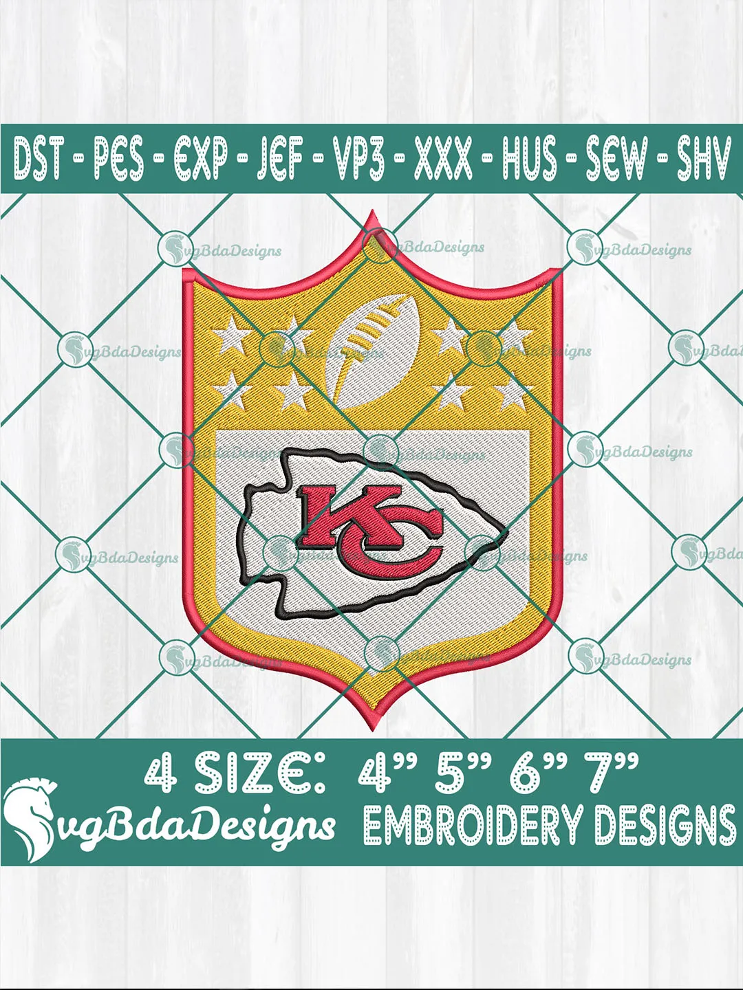 Kansas City Chiefs Logo NFL Embroidery Designs – Perfect for True Football Fans