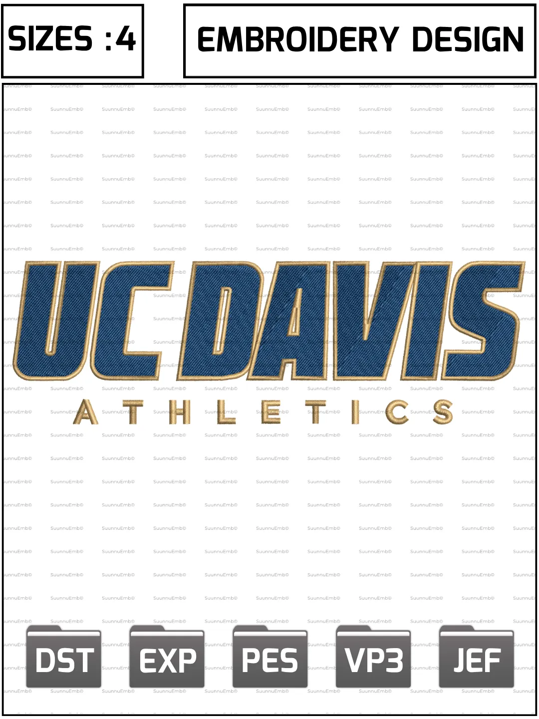 California Davis Aggies Logo Embroidery Design,NCAA Logos Embroidery Design,NCAA Teams, Machine Embroidery Design File,4 Sizes, Digital Download
