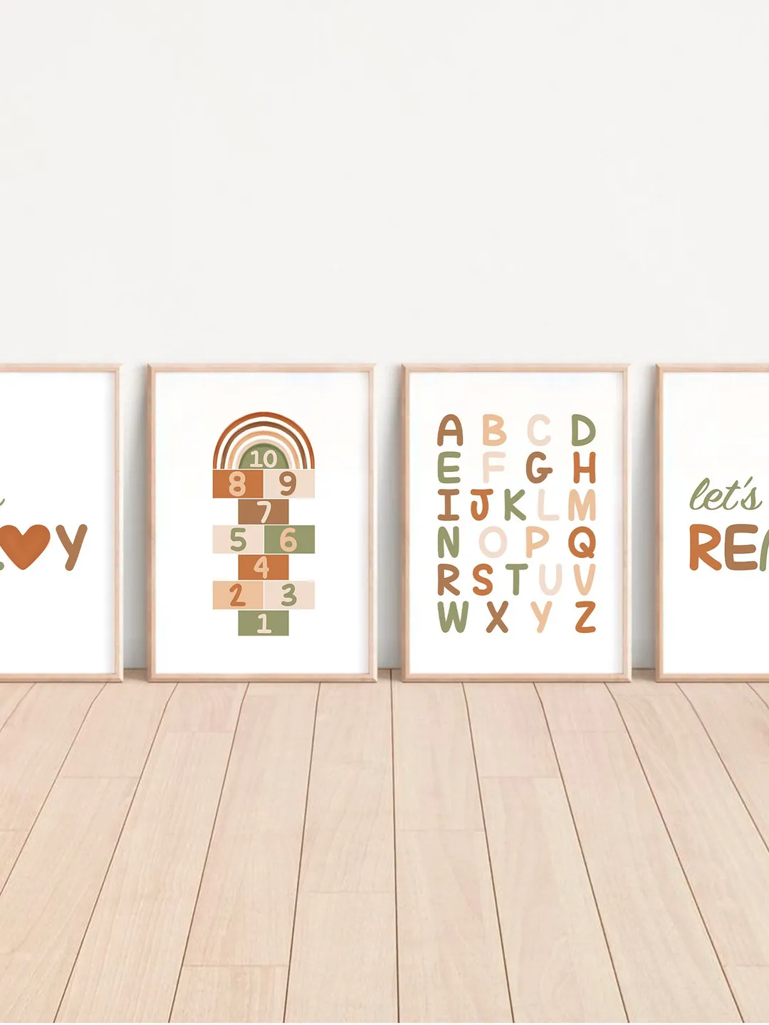 Boho Alphabet Playroom Wall Decor Play Read Motivational Sign Printable ...