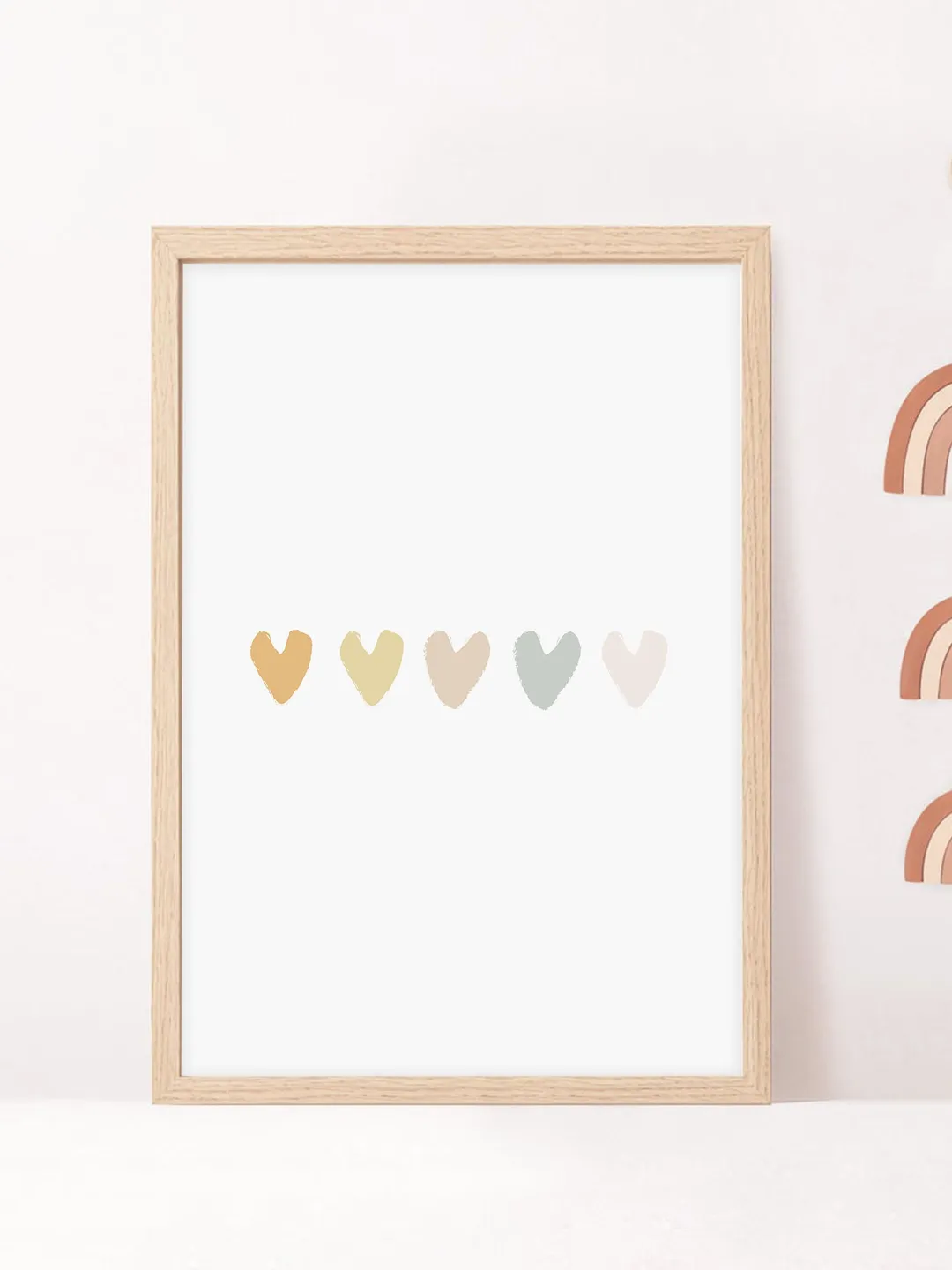 Hearts Boho Nursery Decor Printable Art Pastel Nursery Wall Art Abstract Art Print Scandi Art Prints Digital Download