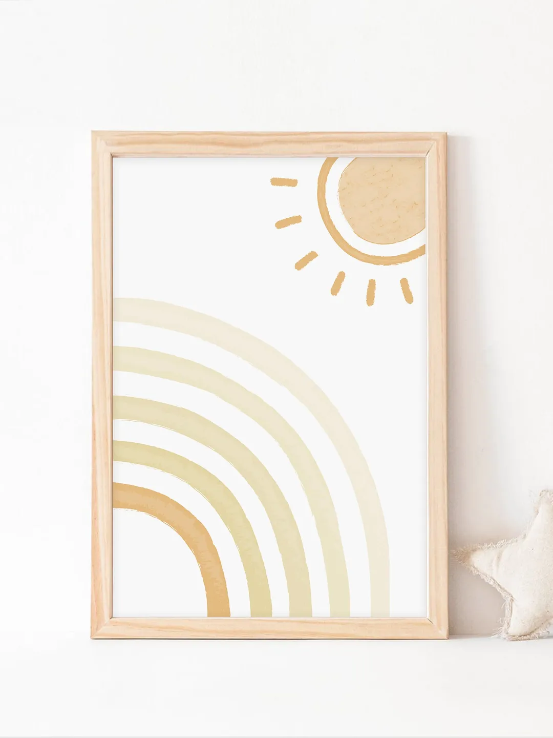 Sun Wall Art Prints Pastel Printable Wall Art Nursery Decor Digital Print Baby Printable Art Boho Nursery Wall Art