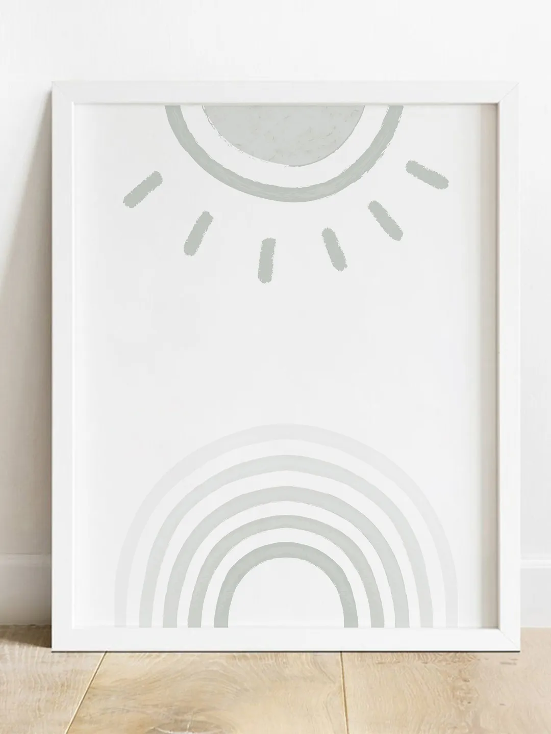 Blue Sun Rainbow Baby Nursery Wall Art Girl Nursery Wall Art Boy Nursery Print Printable Wall Art Digital Download